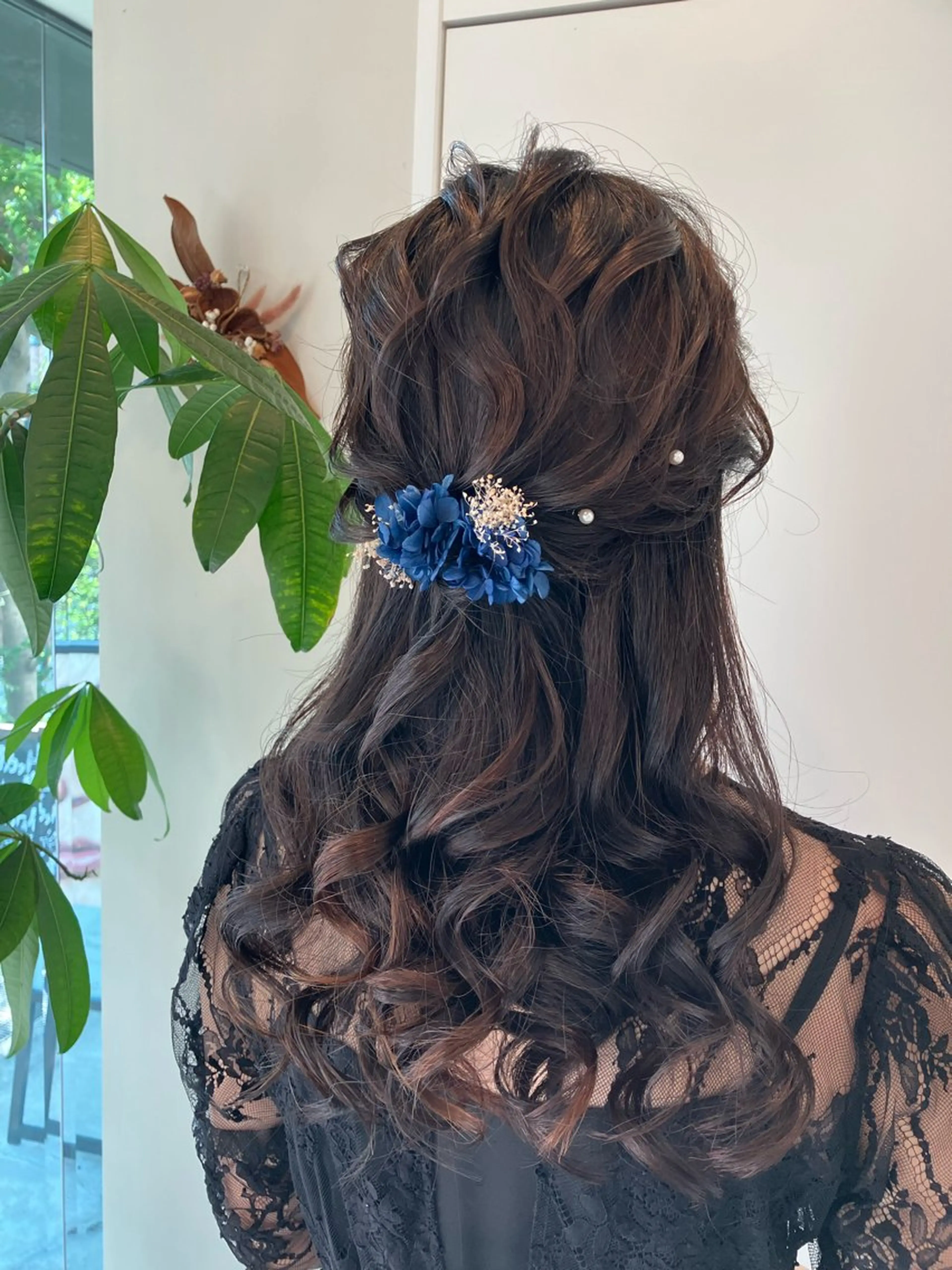 ヘアアレンジ ハーフアップ Hair&Make Nahoのマツエク・マツパデザイン