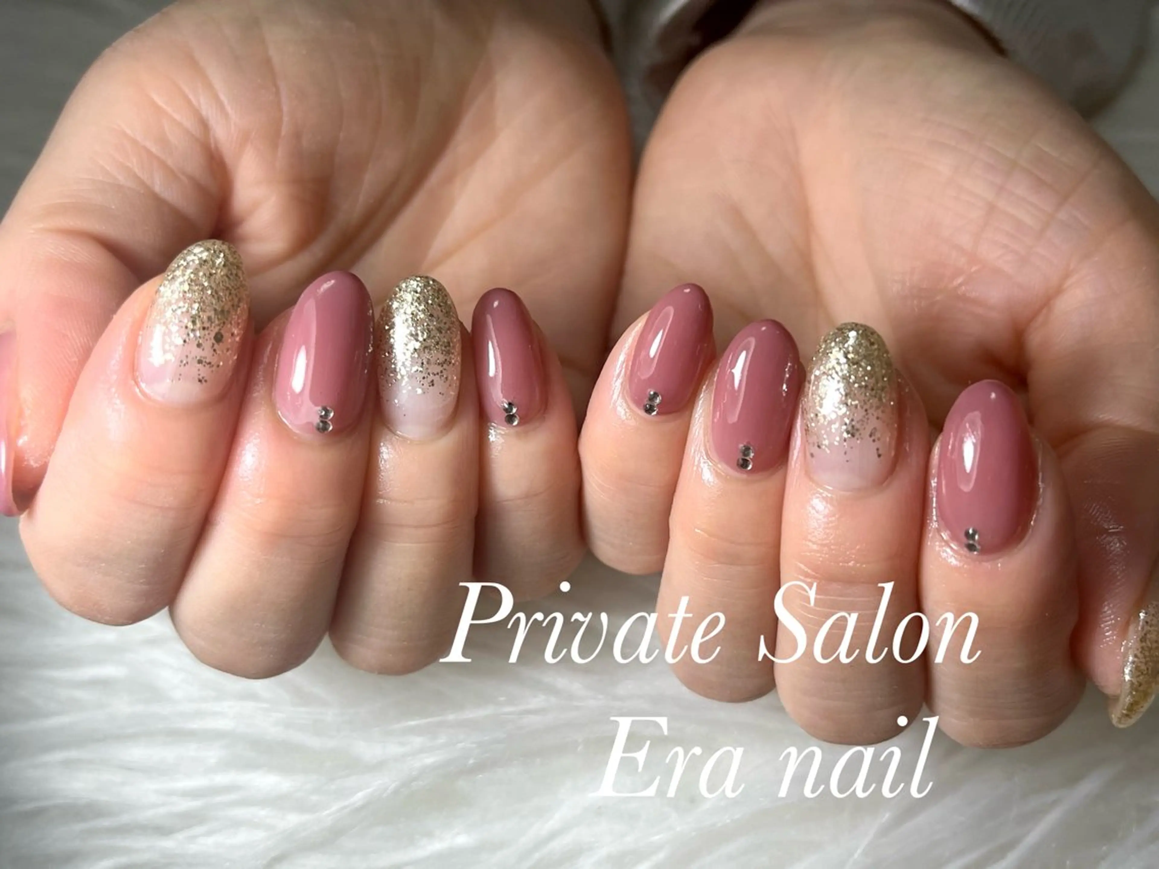 ネイル ラメ(グリッター) ラメグラデーション ワンカラーネイル ハンドネイル Era nailのネイルデザイン