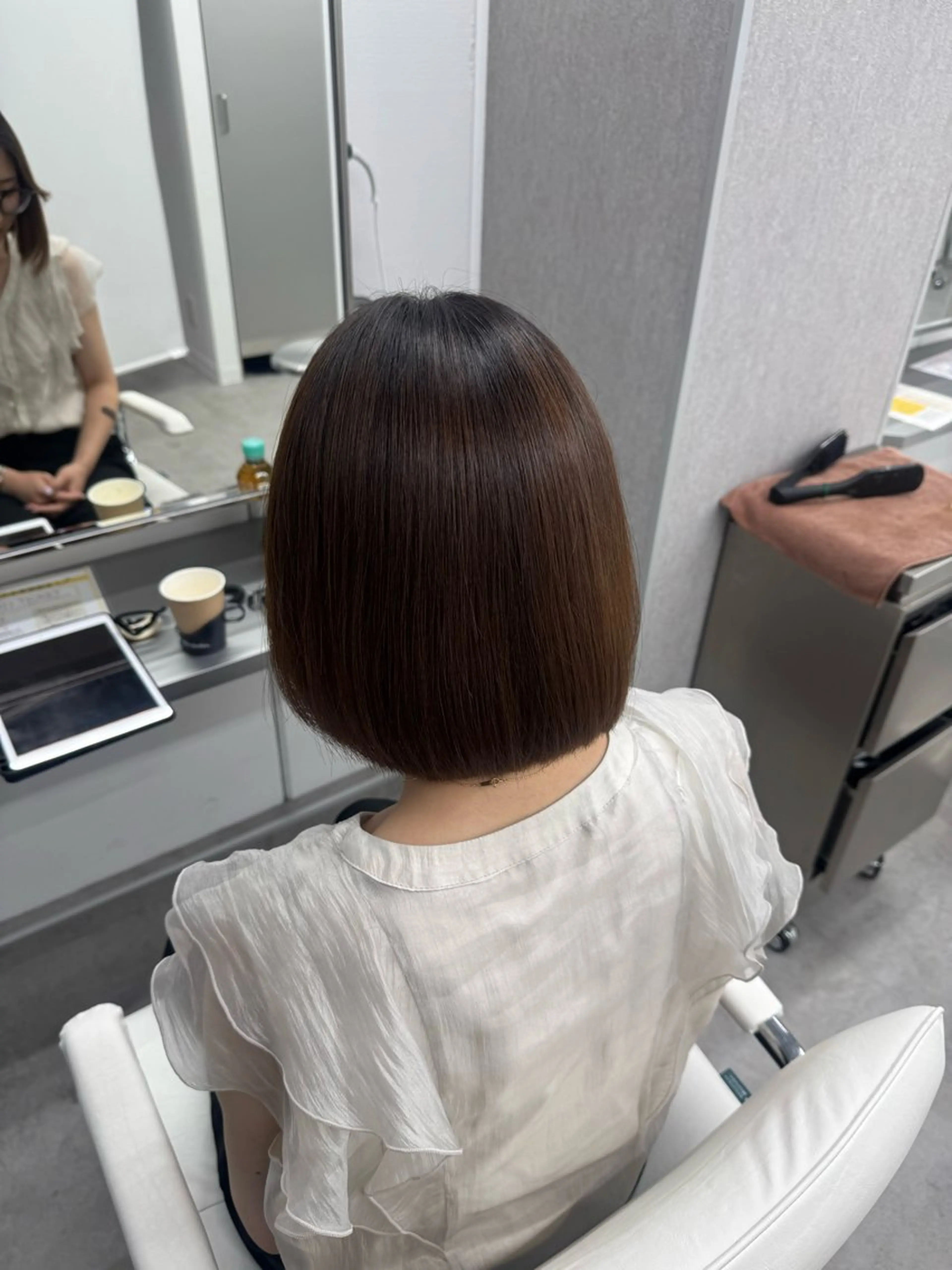 ミディアム カット 縮毛矯正 🕯コバ/レイヤー/ 透明感/縮毛🕯のヘアスタイル