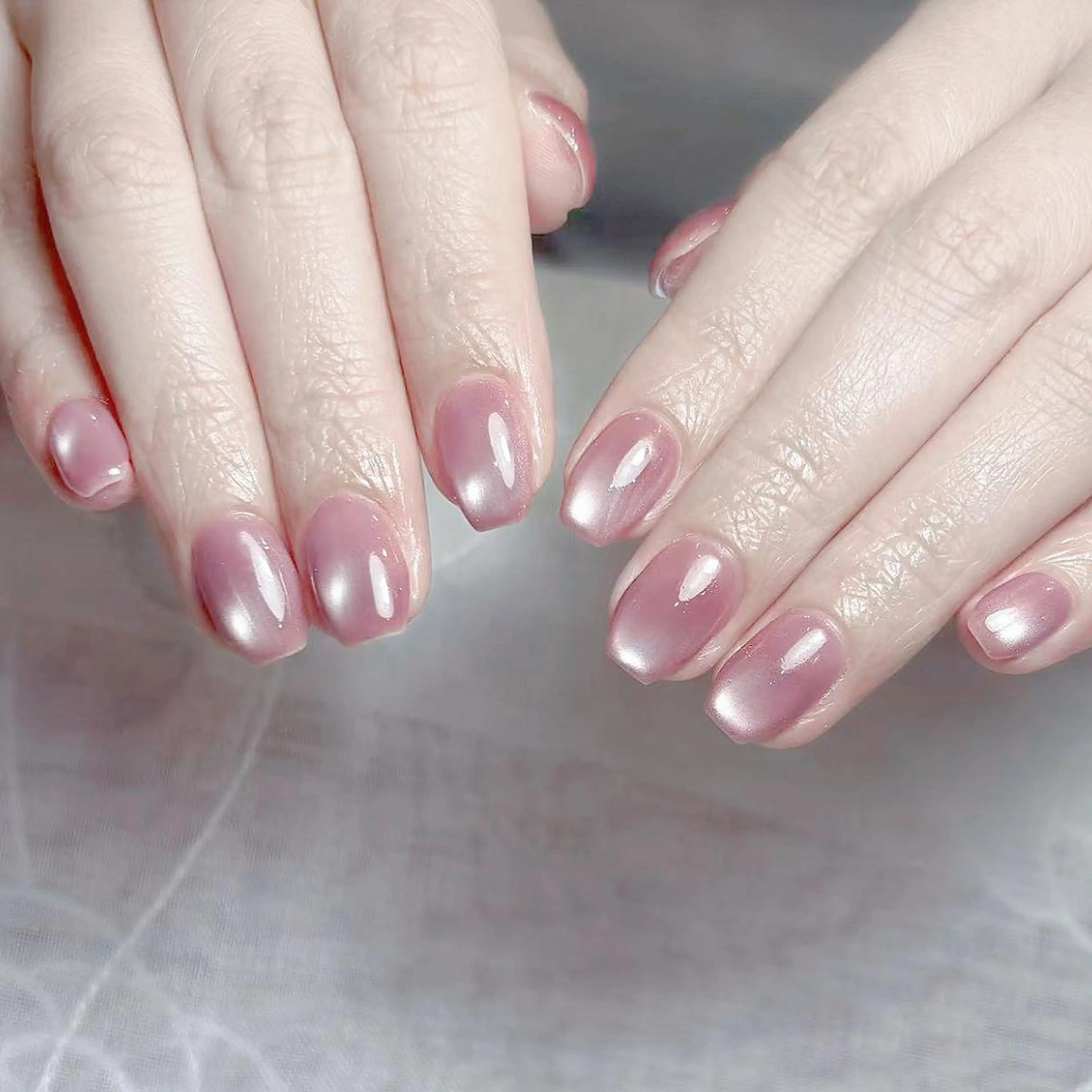 ネイル アートネイル オーロラネイル ガーリー キラキラネイル 韓国ネイル ハンドネイル DIANMOND NAIL🌸のネイルデザイン