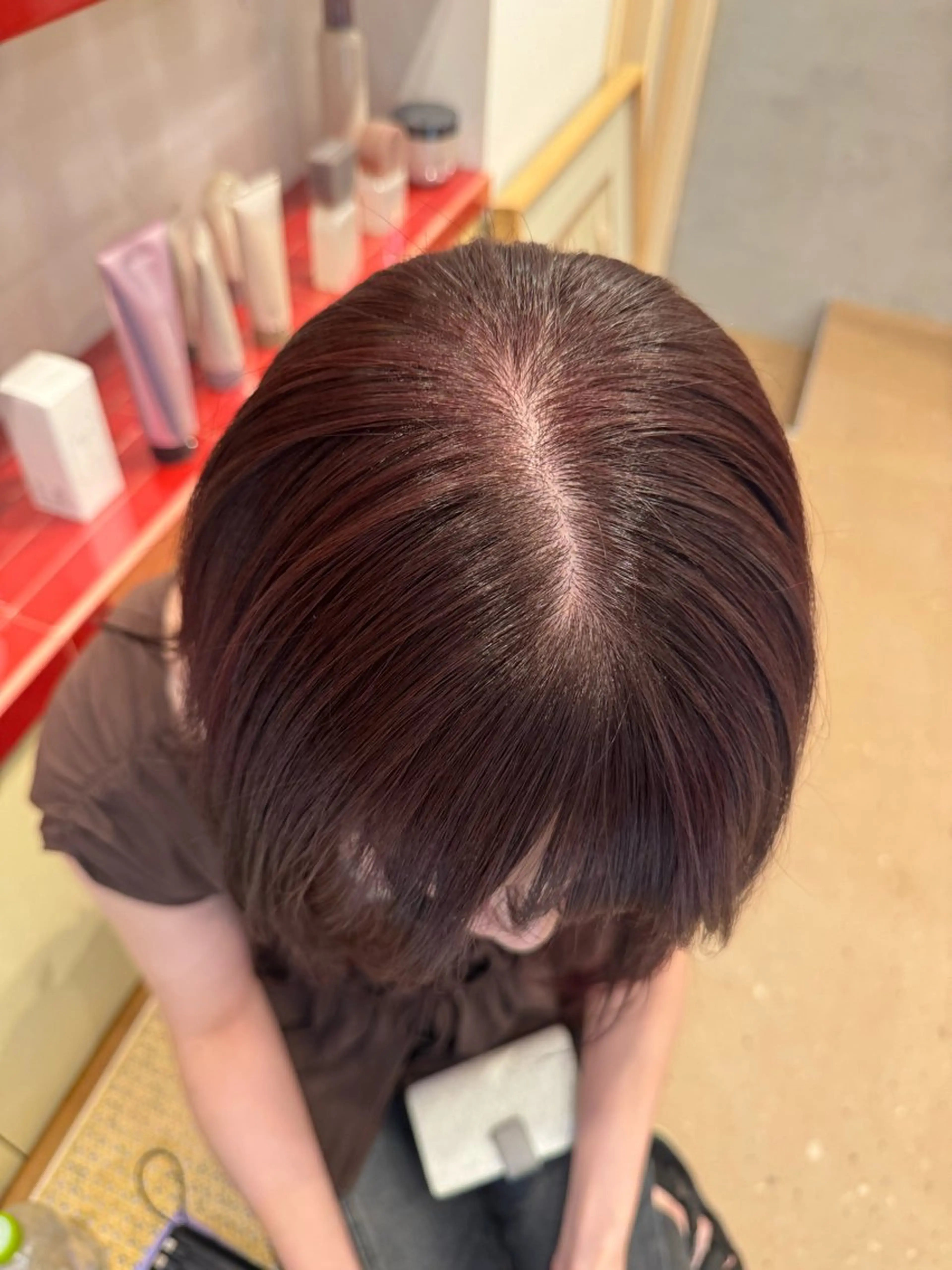 ミディアム カラー ヘアカラー 🫧髪質改善/Wカラ ー 暖色 🌸桜🌸のヘアスタイル