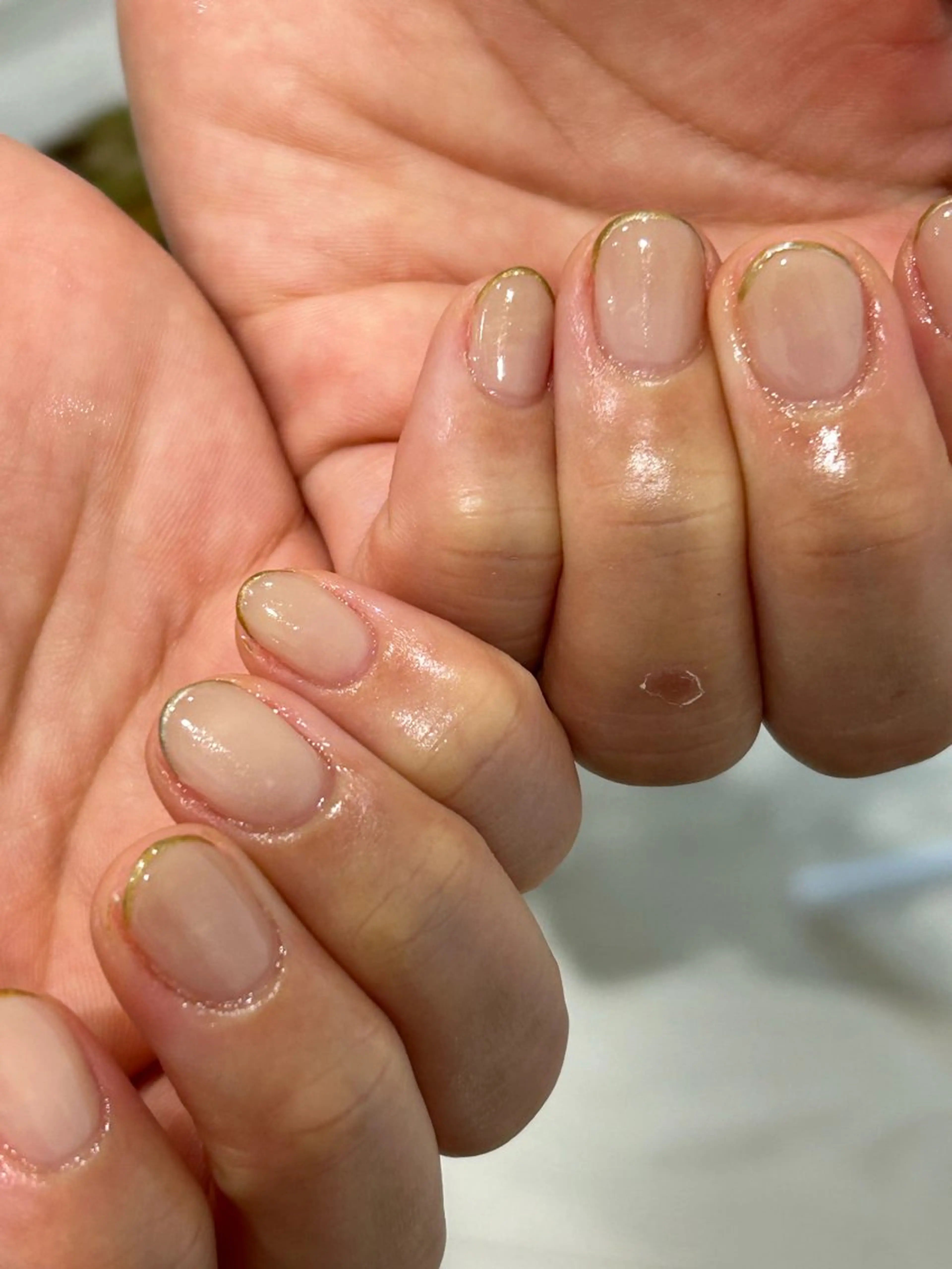 ネイル フレンチネイル ミラーネイル mellow :所属・mellow:ｸﾙﾐ ﹡˖˟༝🎀˖˟ ༝のネイルデザイン