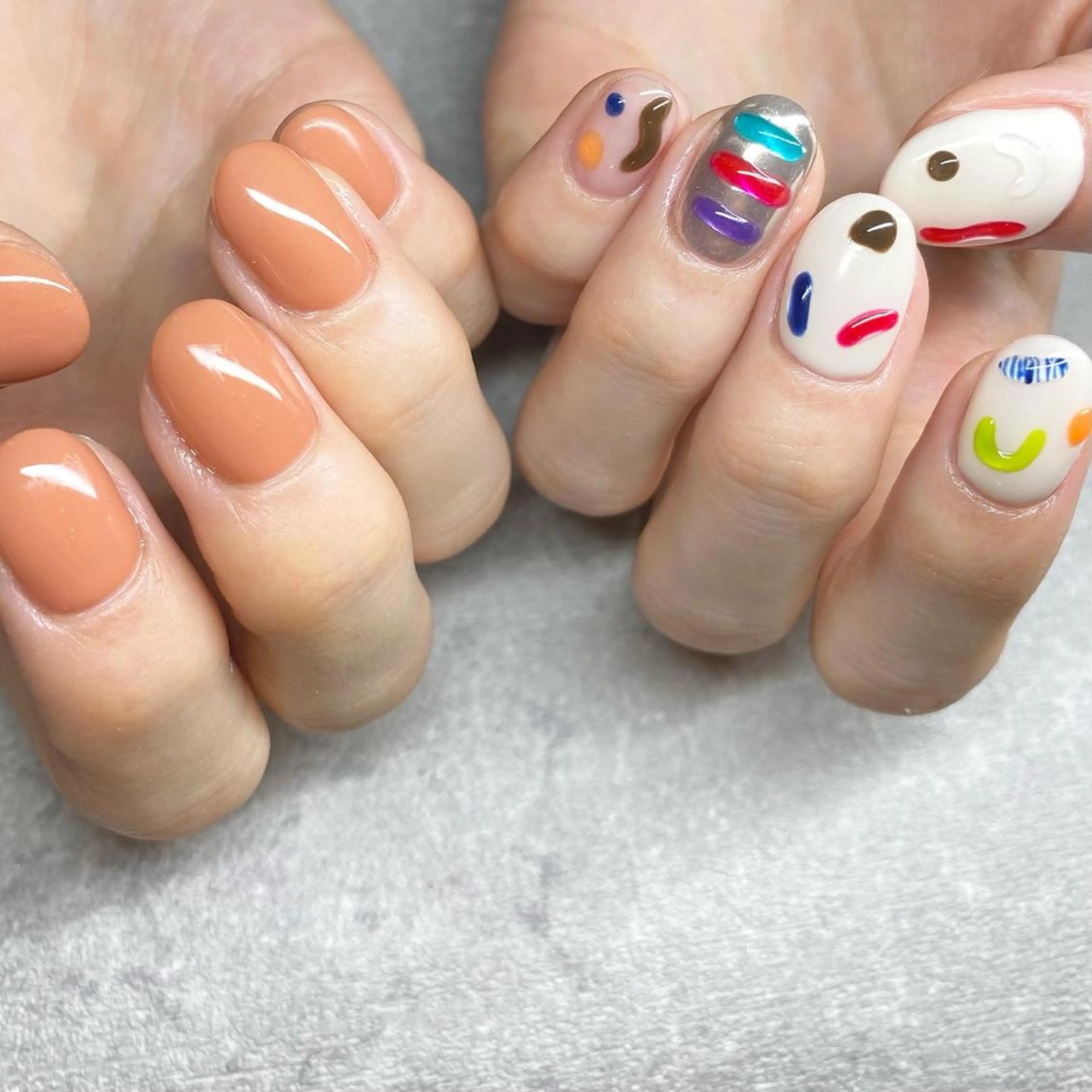 ネイル アートネイル ニュアンスネイル 春ネイル 夏ネイル ハンドネイル 山田 貴子のネイルデザイン