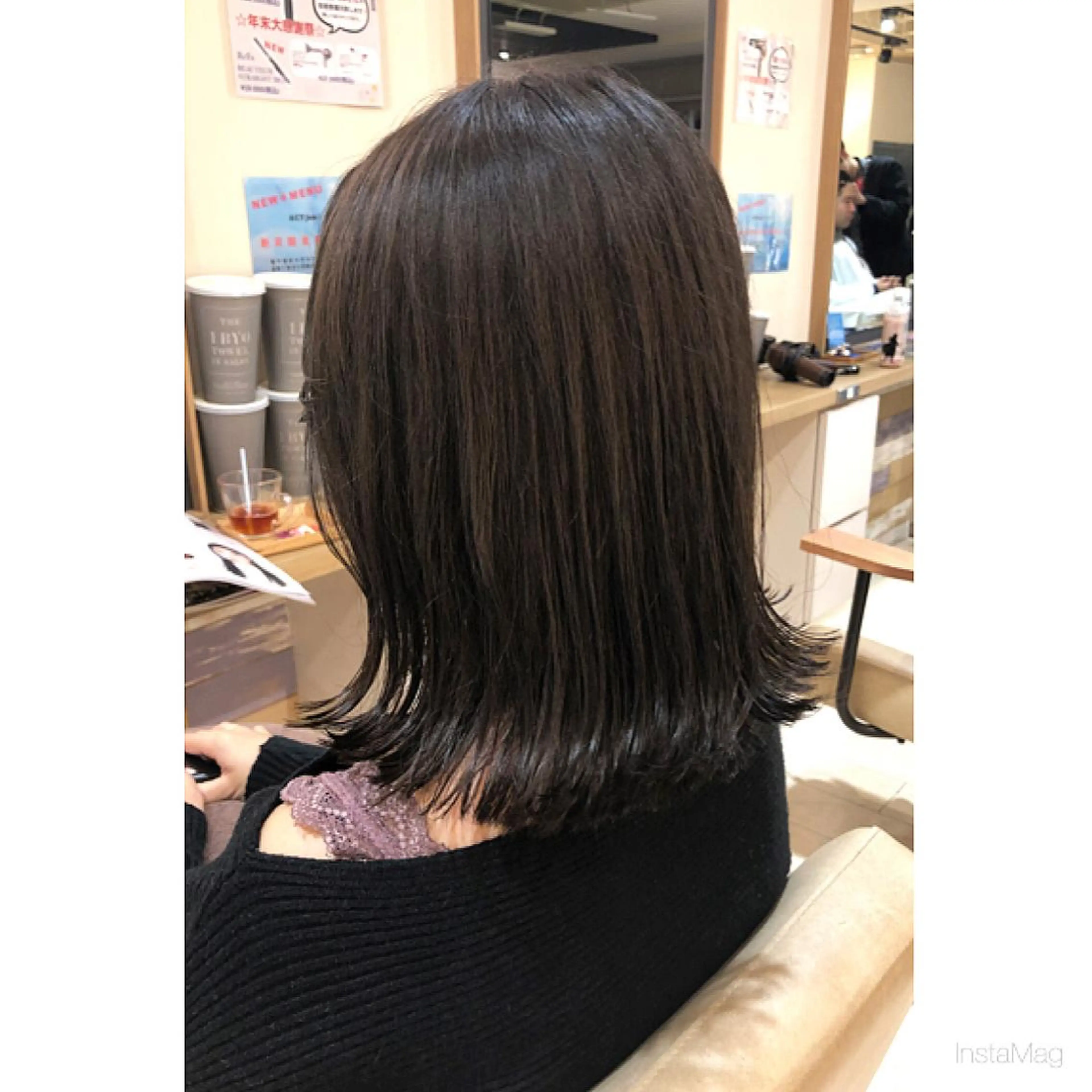 ミディアム カラー 透明感カラー ラベンダーカラー カット ヘアカラー 岩間 香純のヘアスタイル