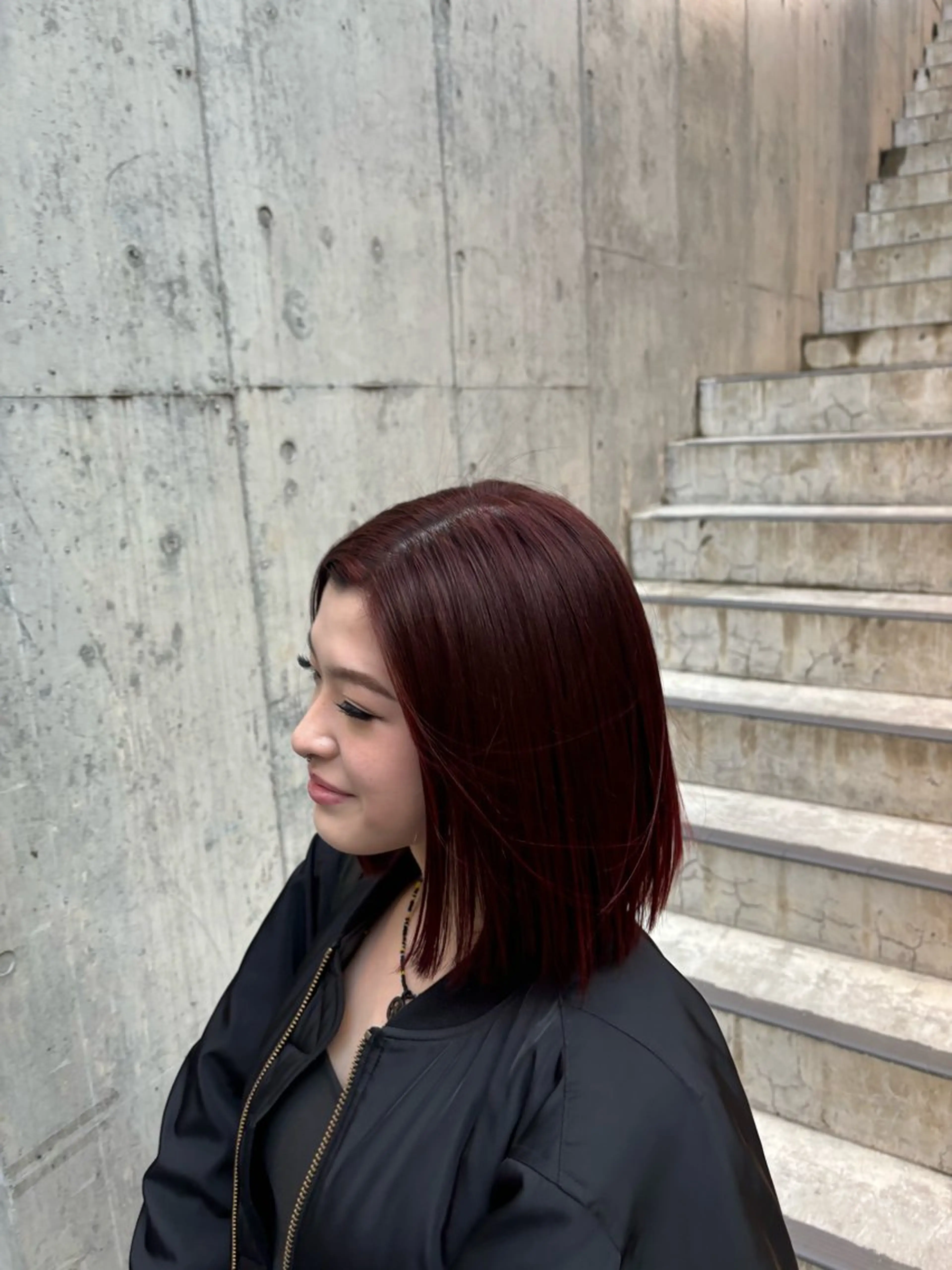 外国人風ナチュラルワンカラーの写真