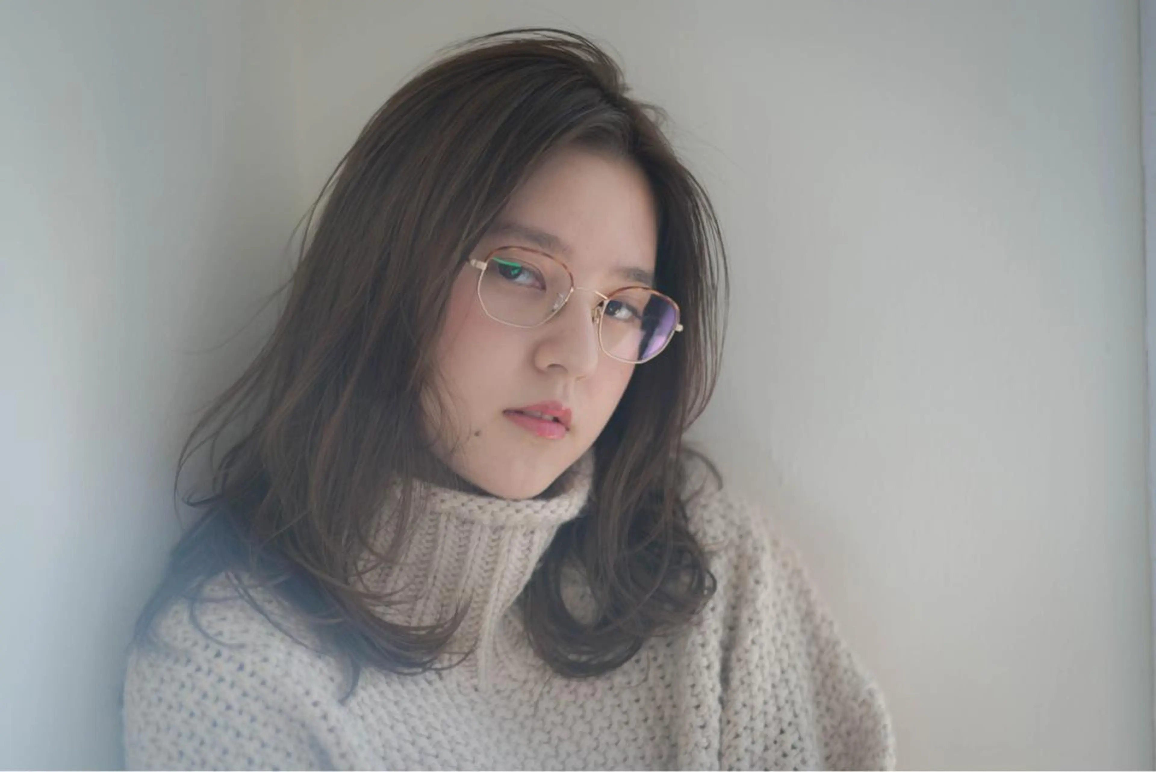 セミロング カラー パーマ セミロングパーマ デジタルパーマ GO TODAY シェアサロン 原宿本店所属・ボブ/レイヤー/ パーマ/淀川 純のヘアスタイル