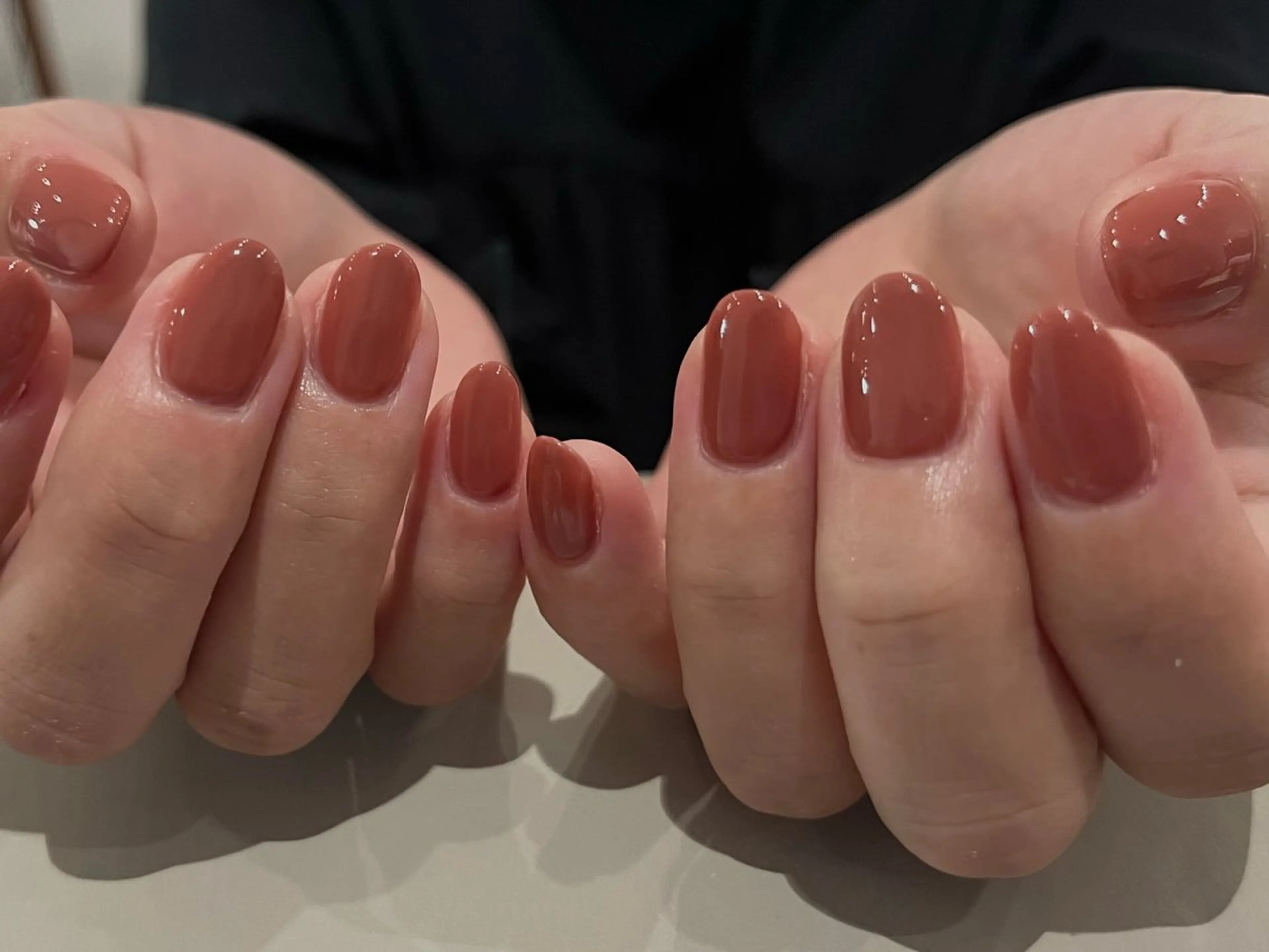 ネイル ワンカラーネイル ピンク ハンドネイル scré as Ételのネイルデザイン