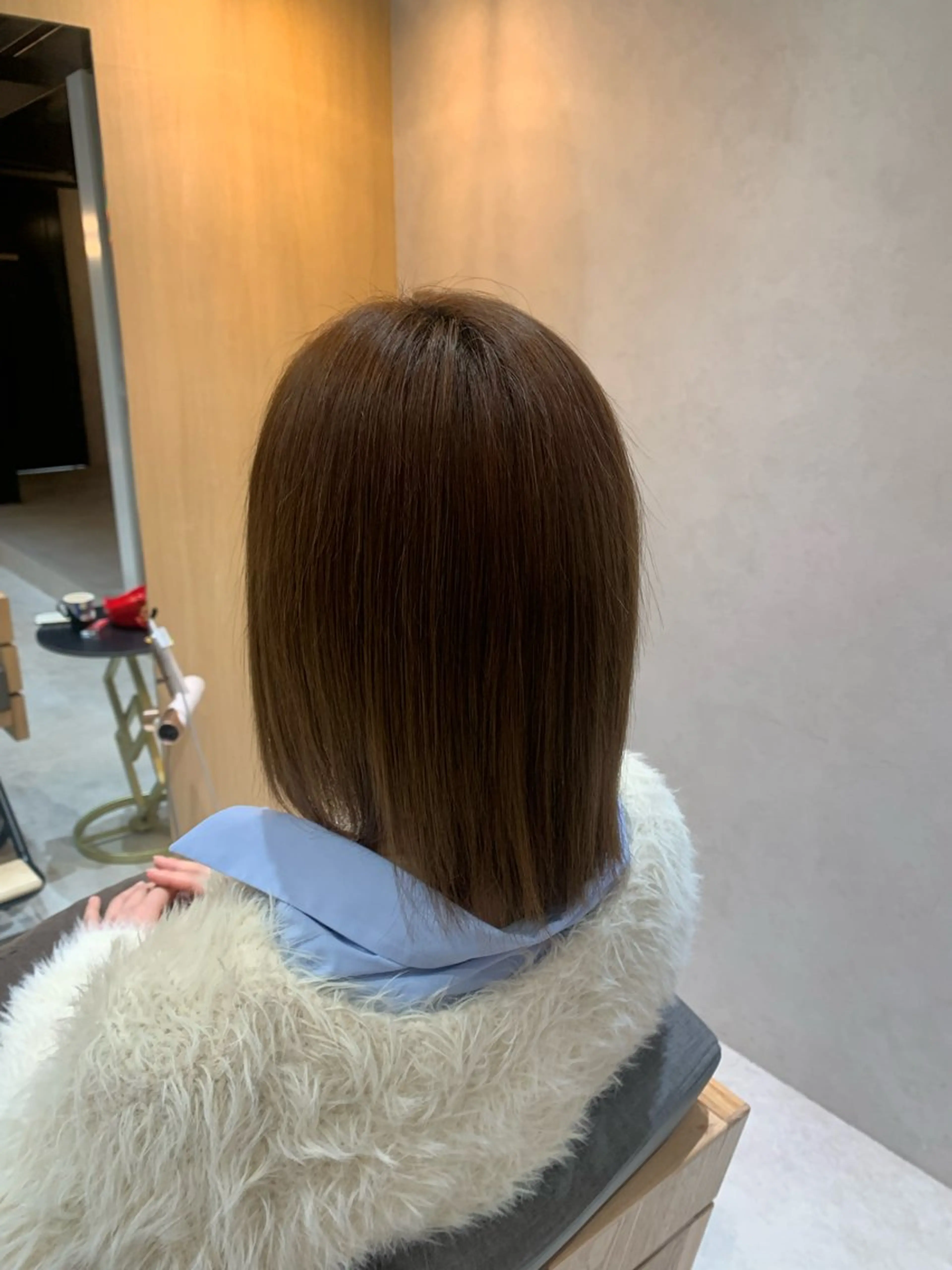 ミディアム 縮毛矯正 縮毛矯正 本多 永佳のヘアスタイル