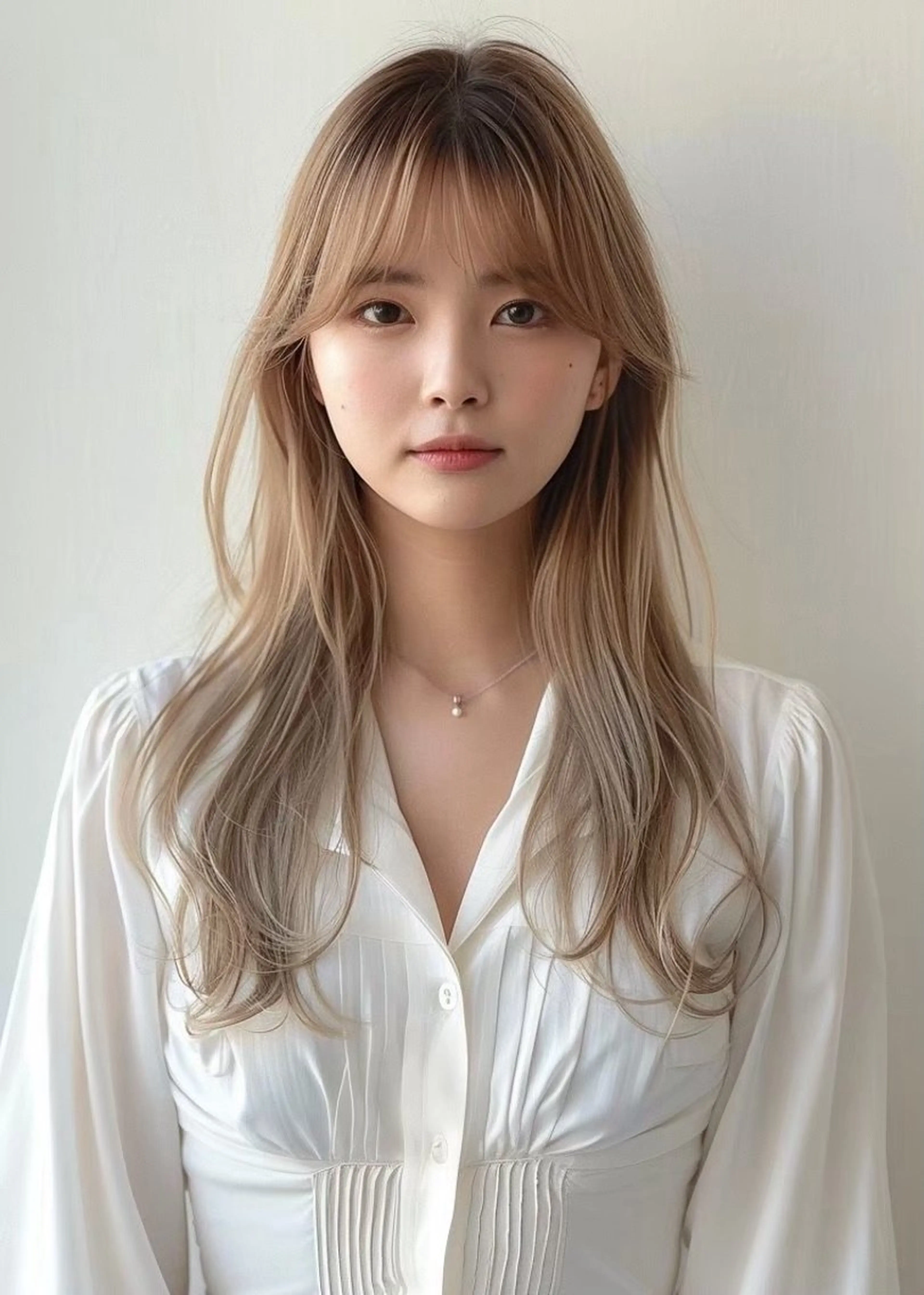 カラー 韓国レイヤーカット/ 美髪矯正/YUIのヘアスタイル