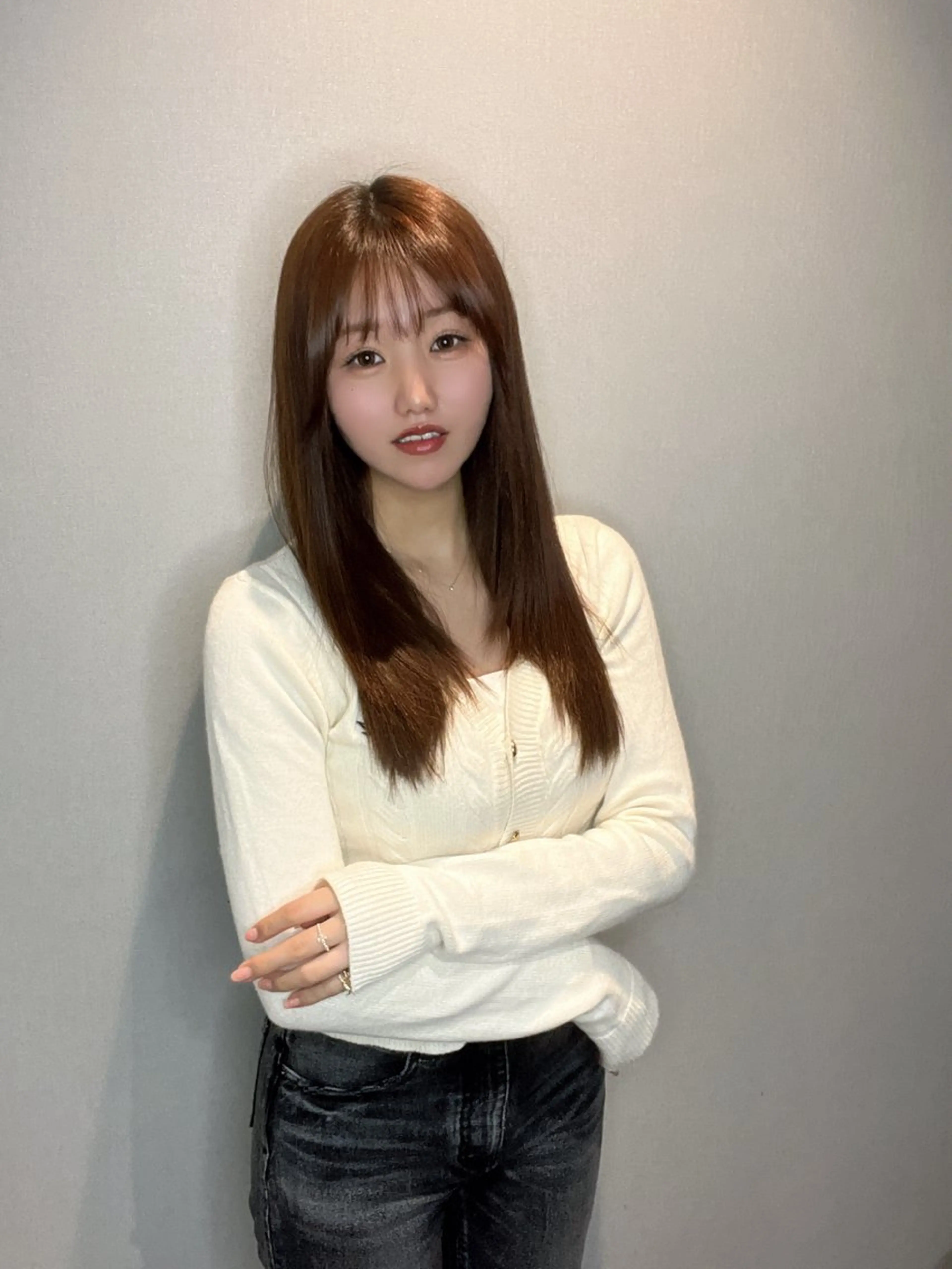 セミロング 髪質改善/shuki 韓国/代表取締役のヘアスタイル