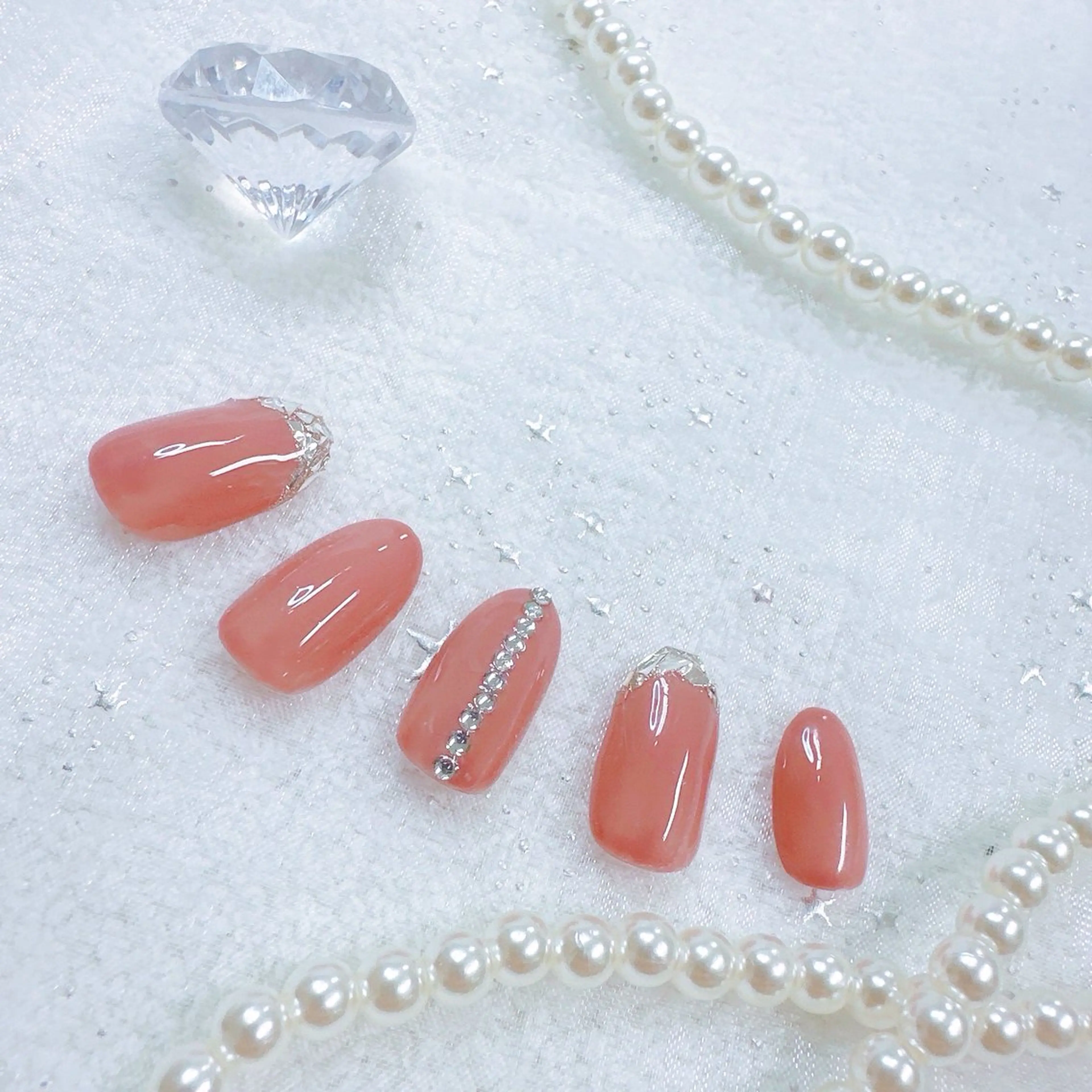 ネイル ハンドネイル ネイルPetit Ribbonのネイルデザイン