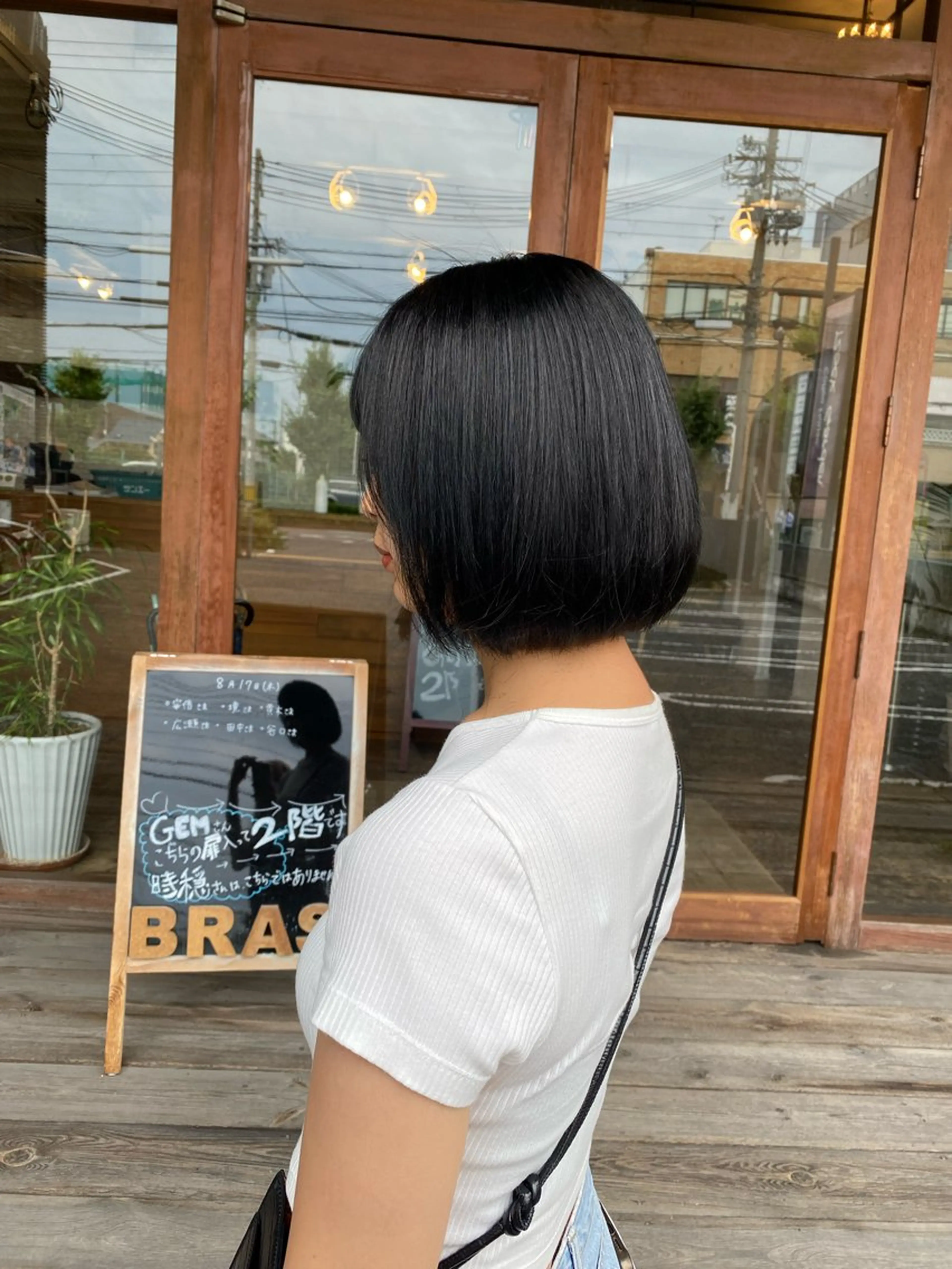 カラー 黒髪 ヘアカラー トリートメント BRAS ナカガワのヘアスタイル