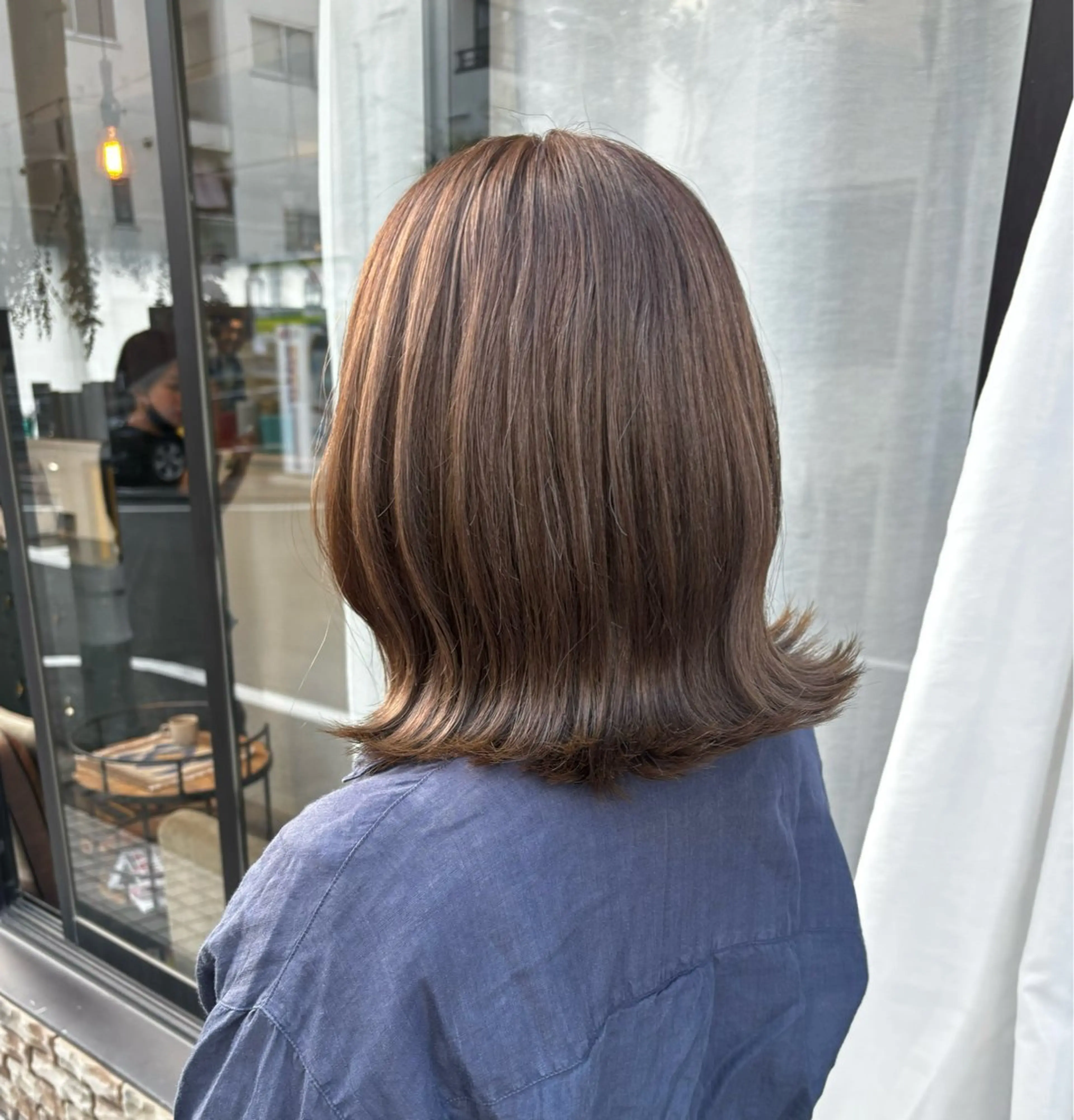 ミディアム カラー ベージュカラー オリーブベージュ カット ヘアカラー トリートメント 🍒サクラ🍒 /透明感カラー/艶髪のヘアスタイル