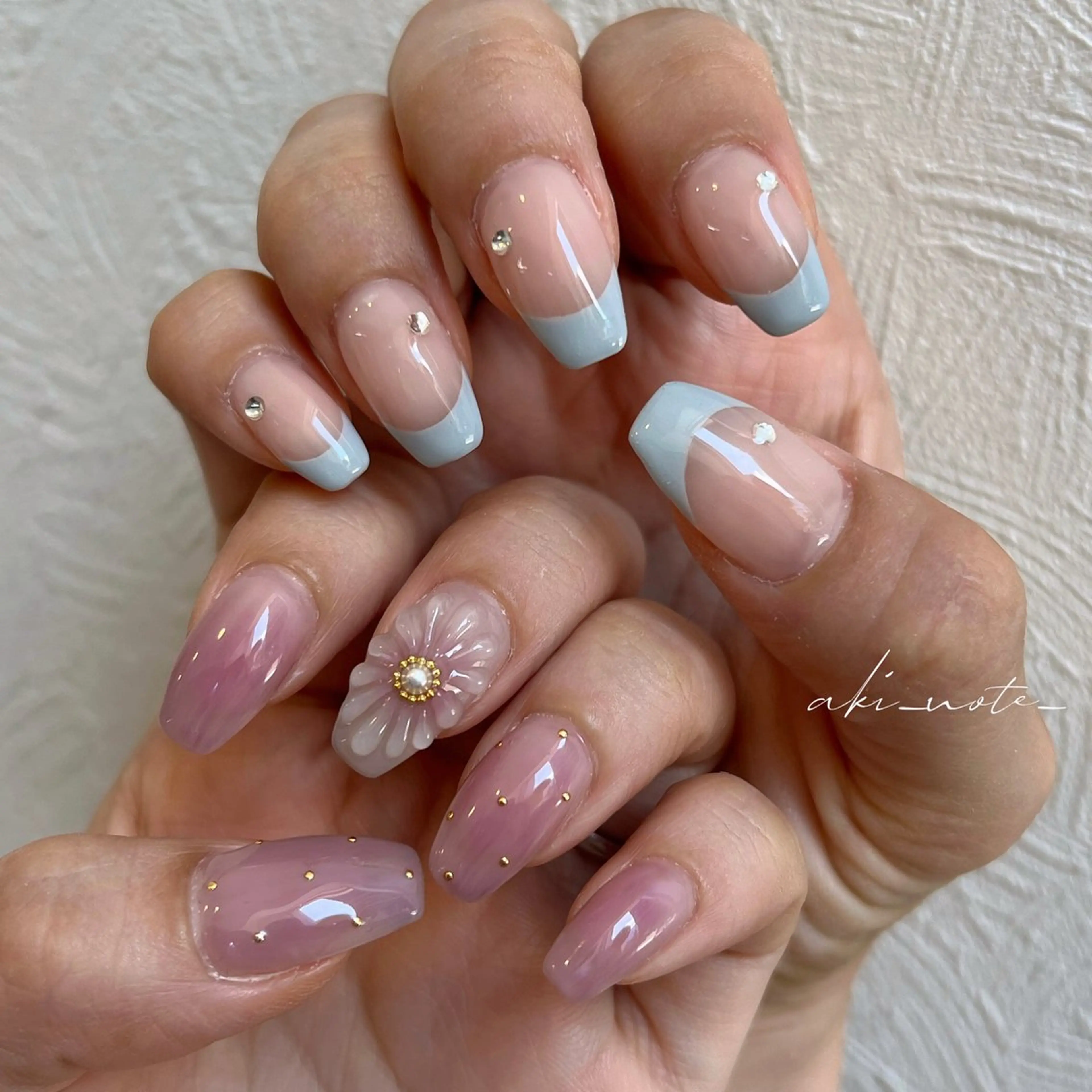 ネイル フレンチネイル パステルネイル ハンドネイル フットネイル GRANDE大須 栄/店長 aki🌙のネイルデザイン