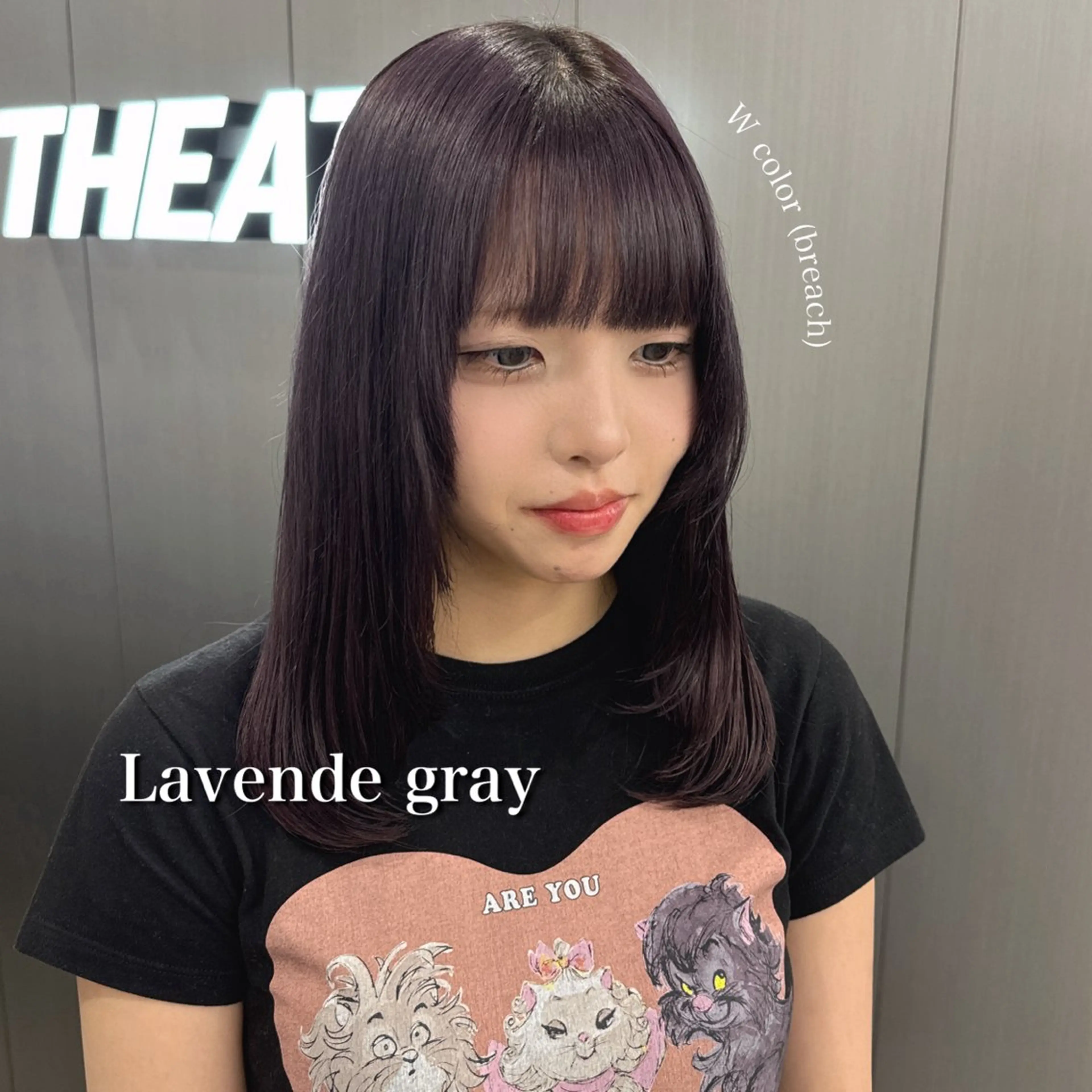ロング カラー ヘアカラー 暗髪🩶ラベンダー/ ブルー/ユウナ🤍のヘアスタイル