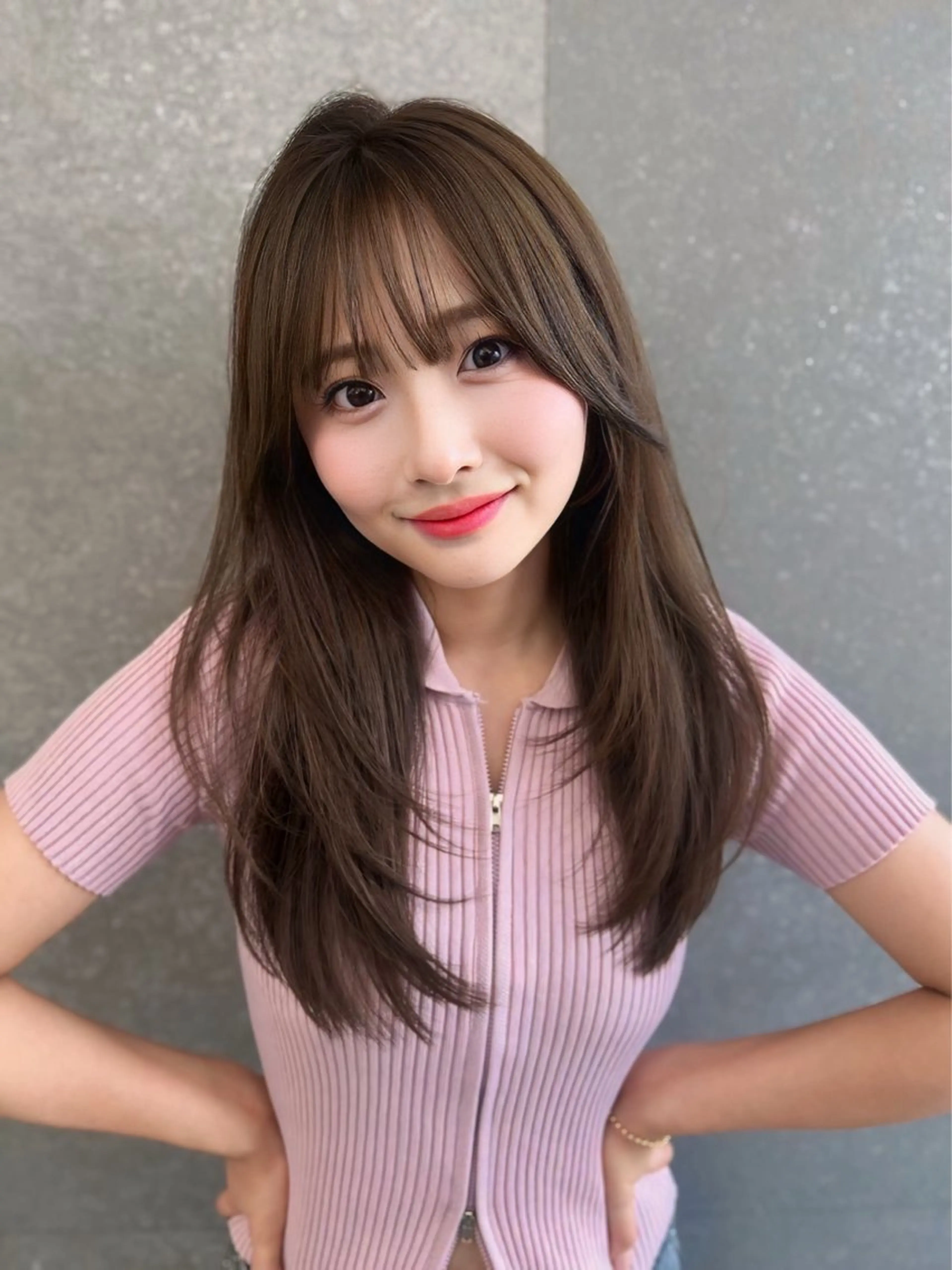 【ダメージ最小限でハイ透明感カラーが叶う✨🌹】ブリーチなしダブルカラー+クイックトリートメントの写真