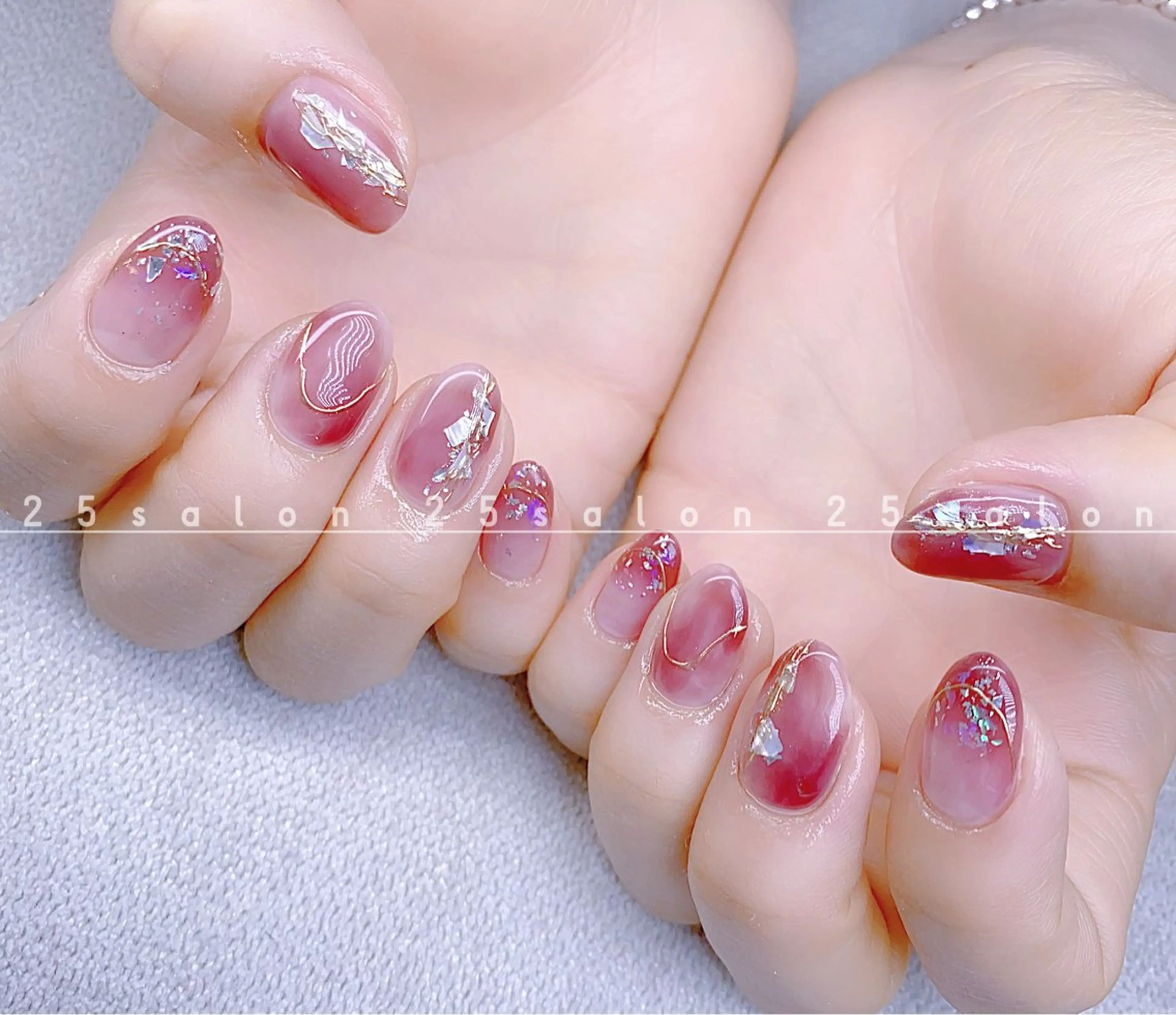 ネイル フレンチネイル マグネットネイル ピンク 2 5のマツエク・マツパデザイン