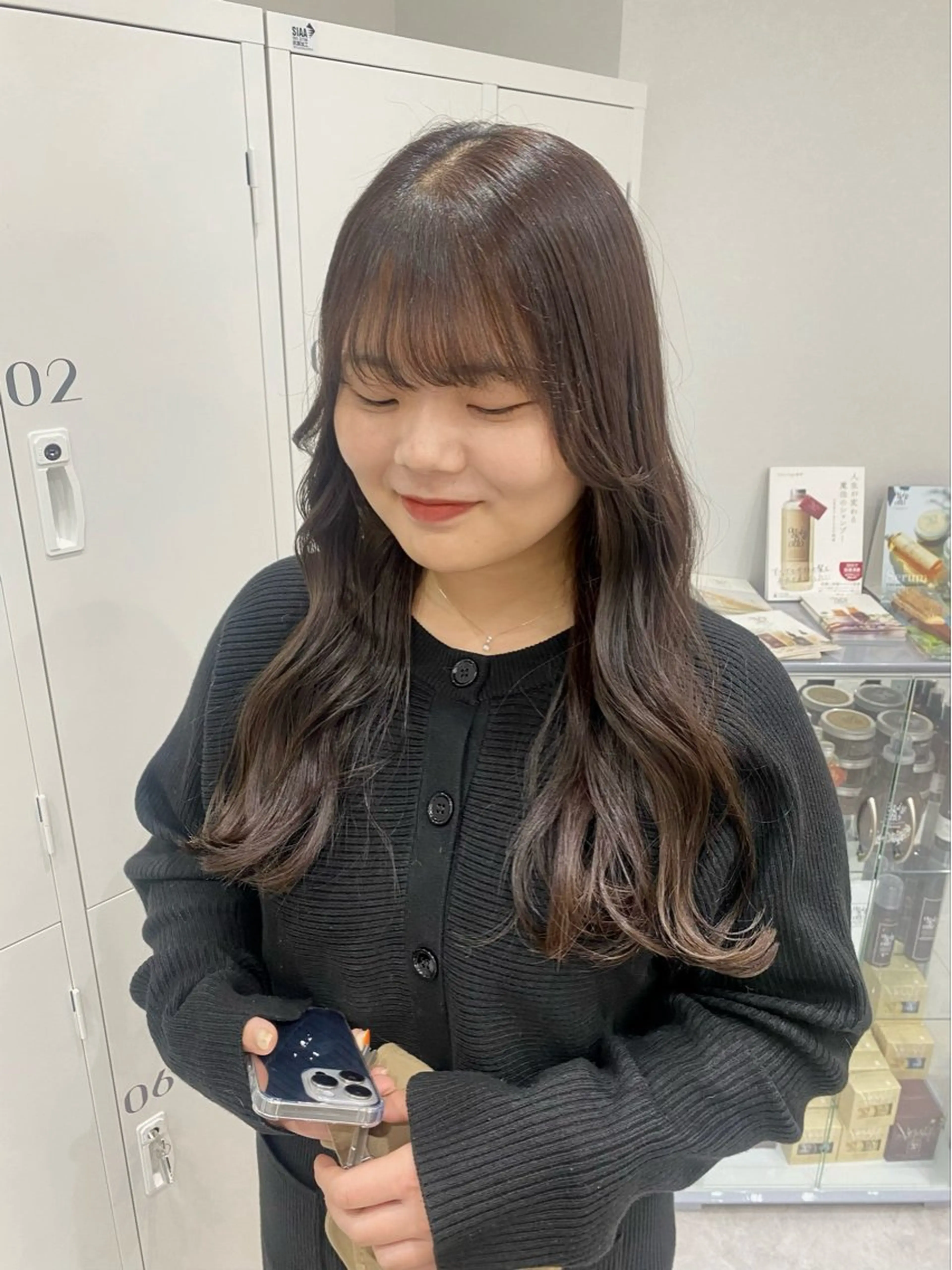 ミディアム カラー ヘアアレンジ ブラウンカラー ヘアカラー ボブ /ニュアンス/ satomi🧸💖のヘアスタイル