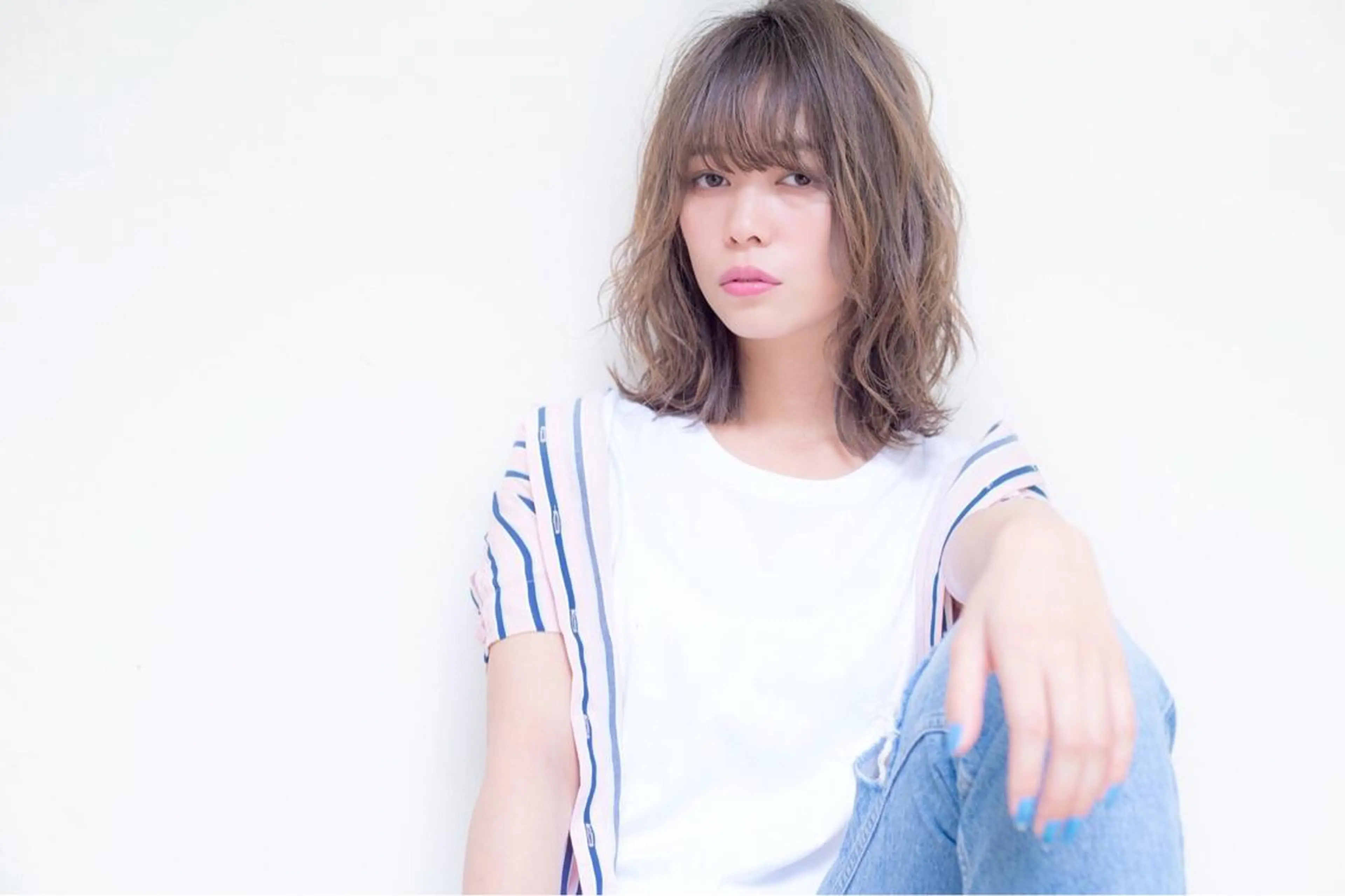 ミディアム カラー パーマ ヘアカラー トリートメント 髪質改善/縮毛矯正/ ボブ/店長/槌矢圭悟のヘアスタイル