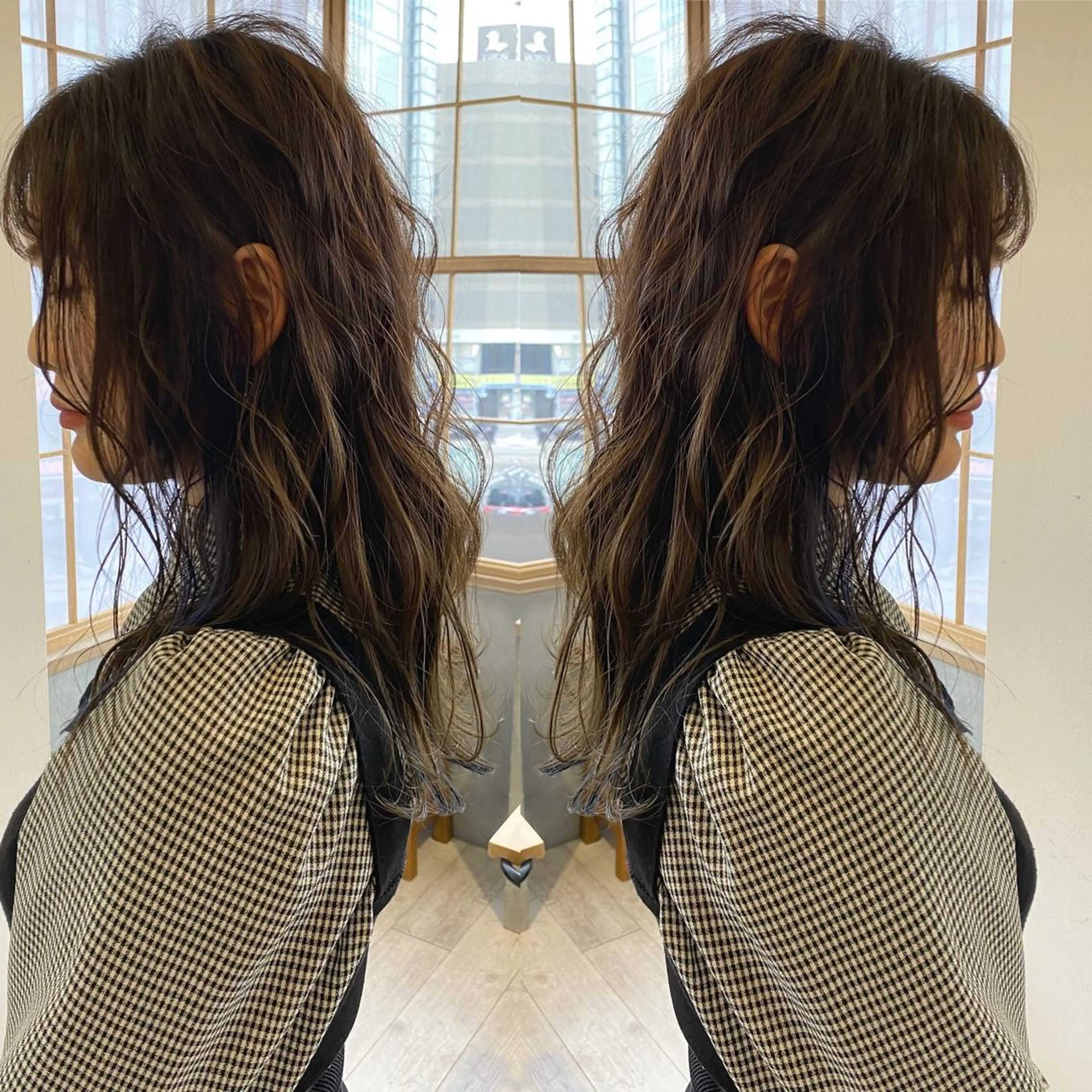 ミディアム カラー 上村 良一のヘアスタイル