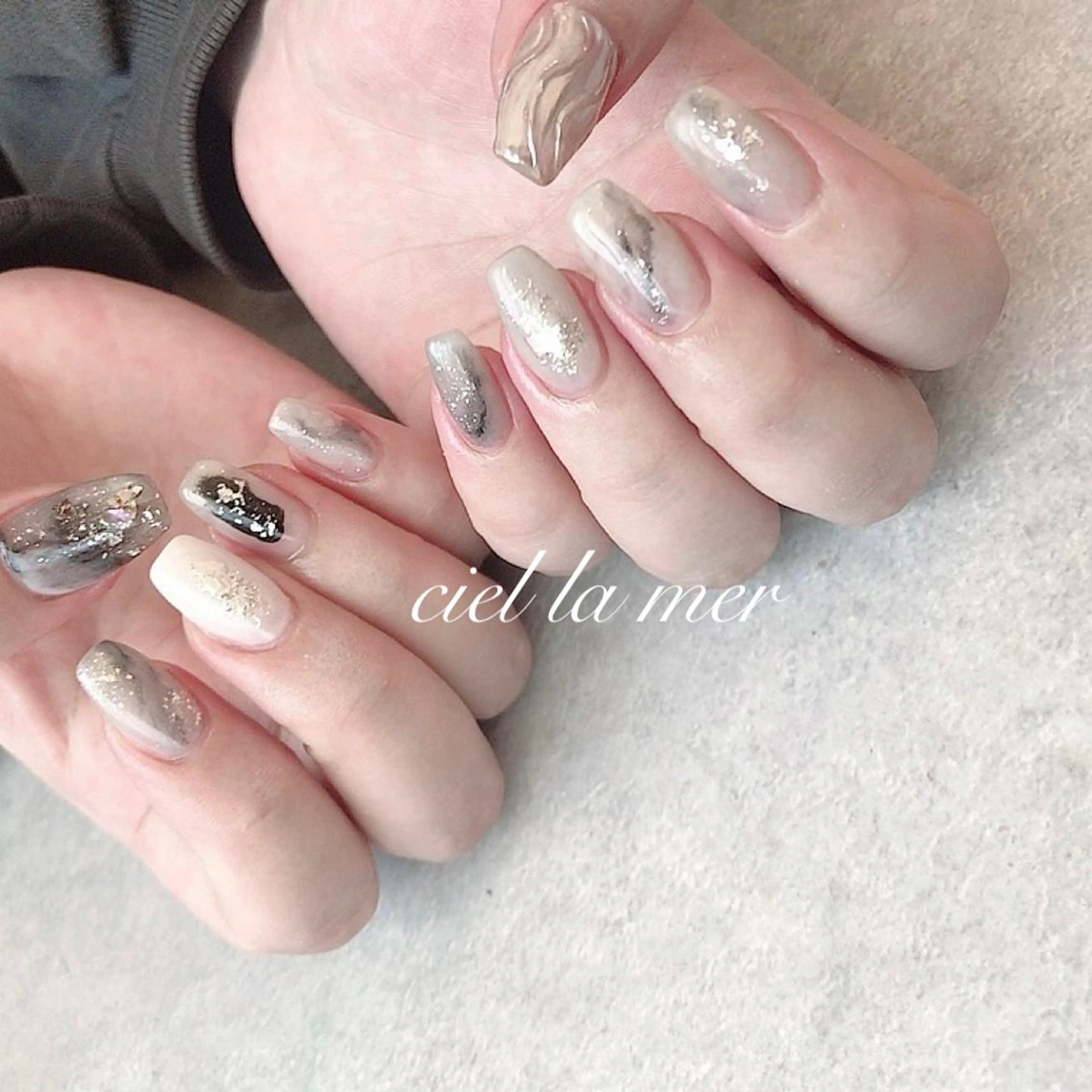 ネイル ハンドネイル フットネイル ciel la merのネイルデザイン