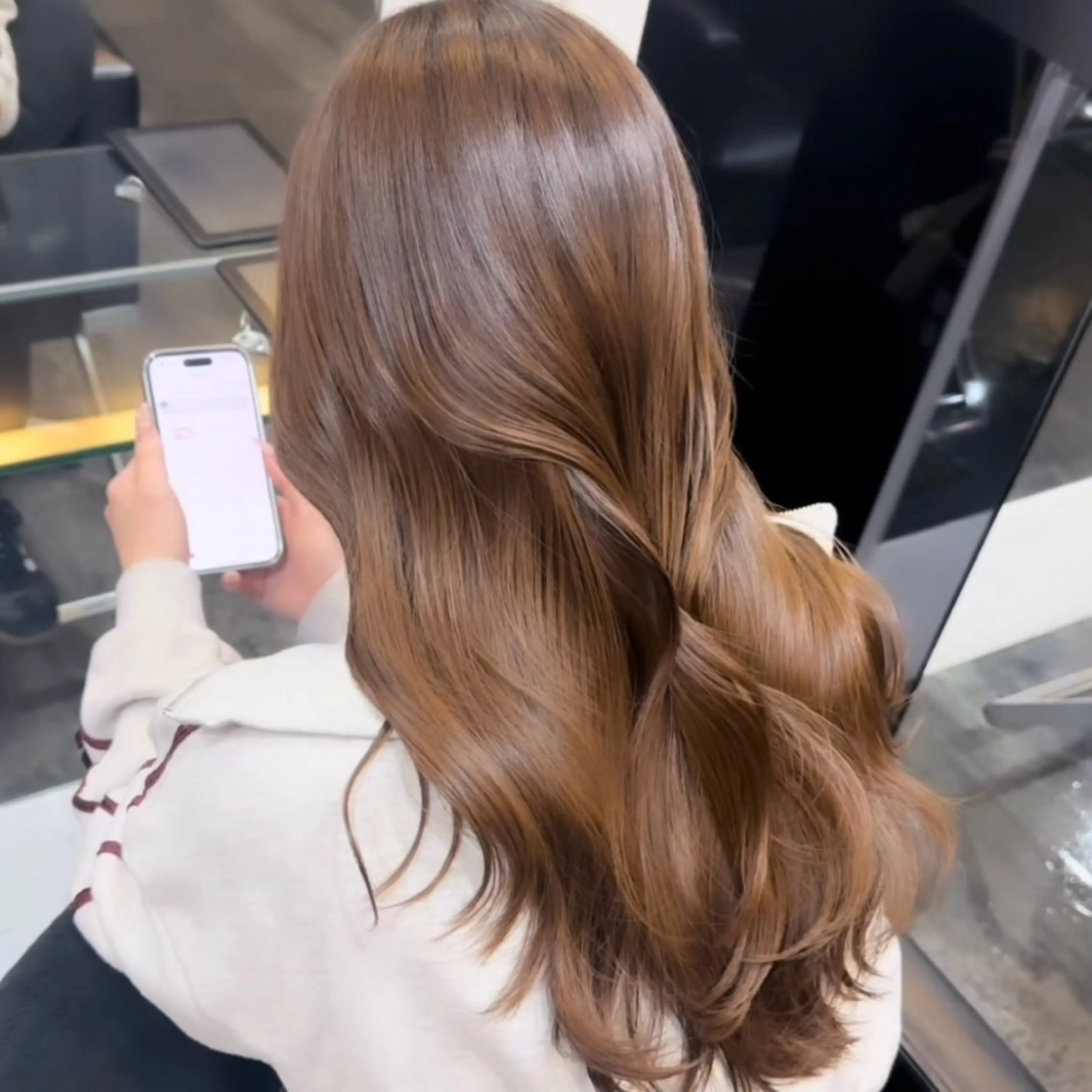 ミディアム カラー アッシュ アッシュグレー アッシュグレージュ ベージュカラー ブリーチ BIGOUDI  salon所属・ブリーチなし/ ベージュ/ayumuのヘアスタイル