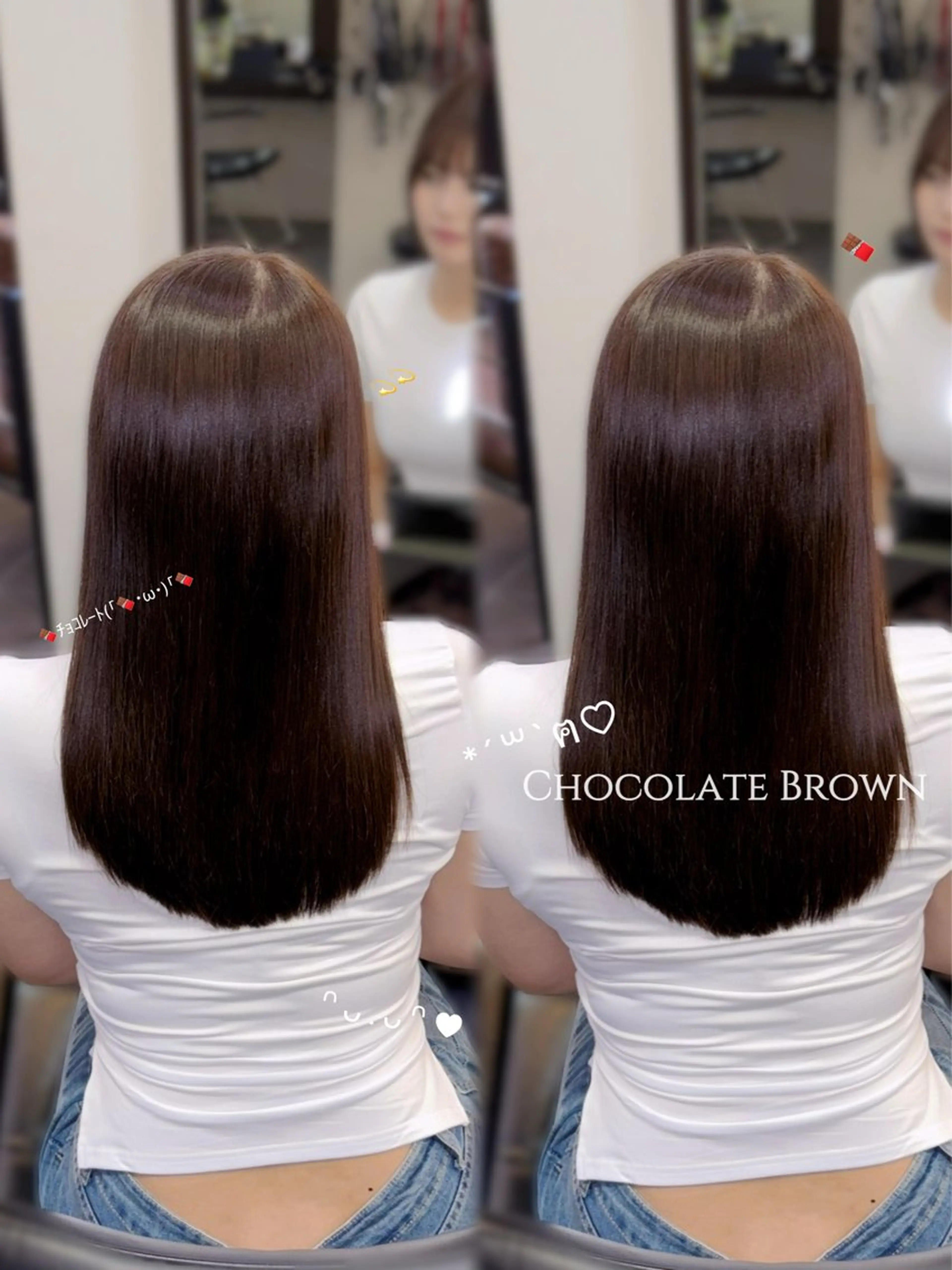 ロング カラー ヘアカラー 瀬田/韓国レイヤー/ トレンドヘア石田亜弥のヘアスタイル