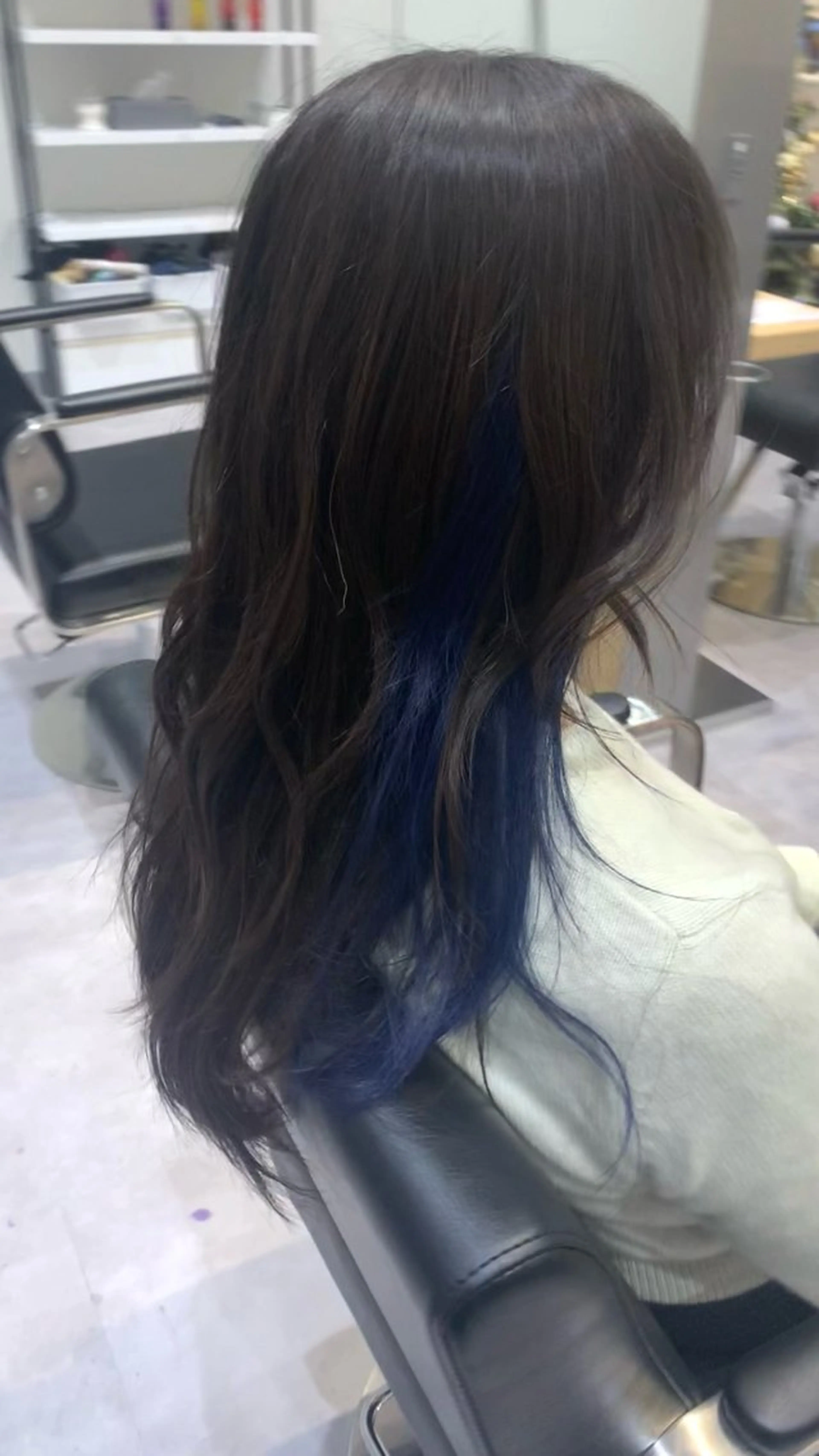 セミロング カラー ブルーカラー ネイビーカラー FURUSHO 栄店所属・艶髪縮毛矯正 /中山なかやまのヘアスタイル