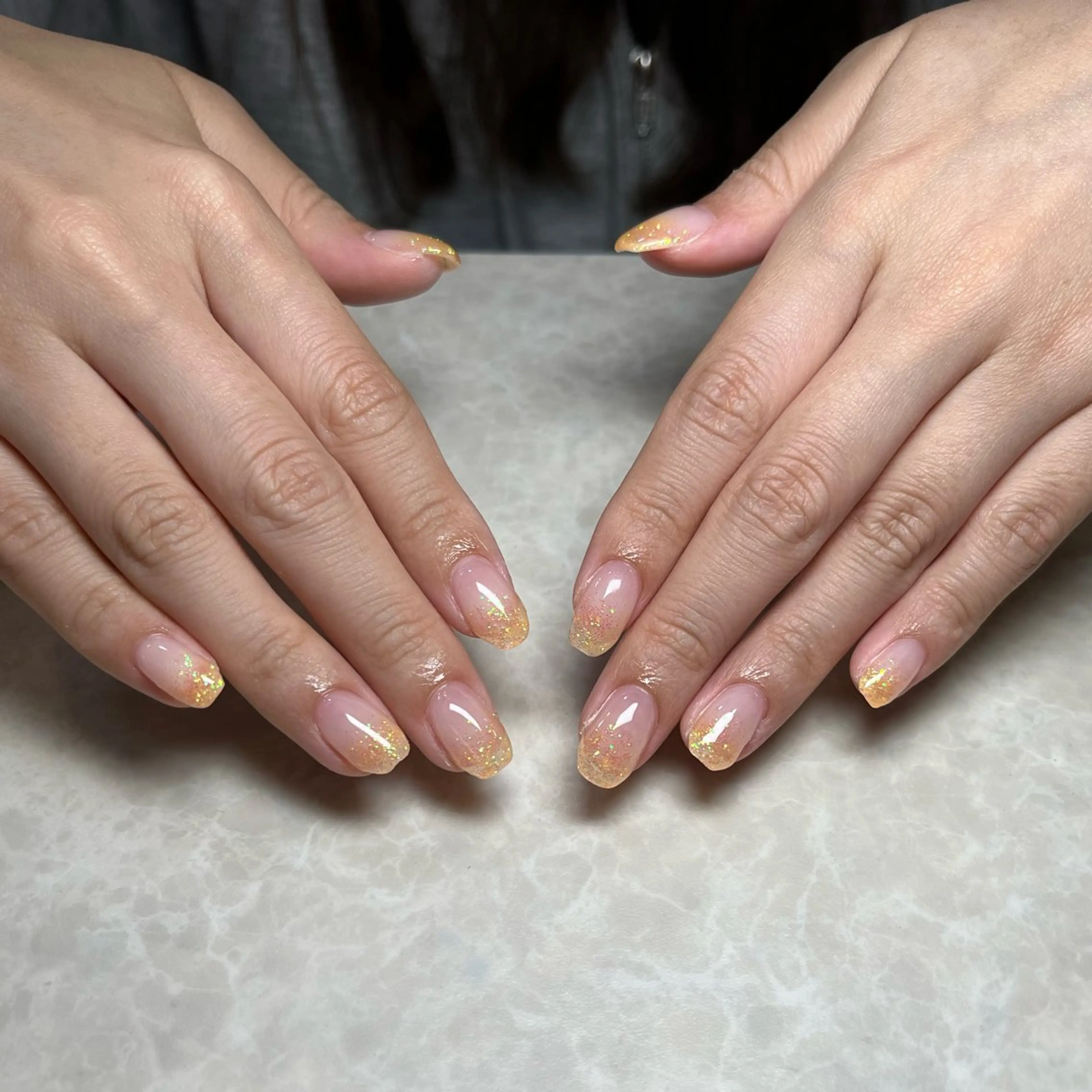 ネイル ラメ(グリッター) ラメグラデーション 🌻Sunrich Fuka🌻のネイルデザイン