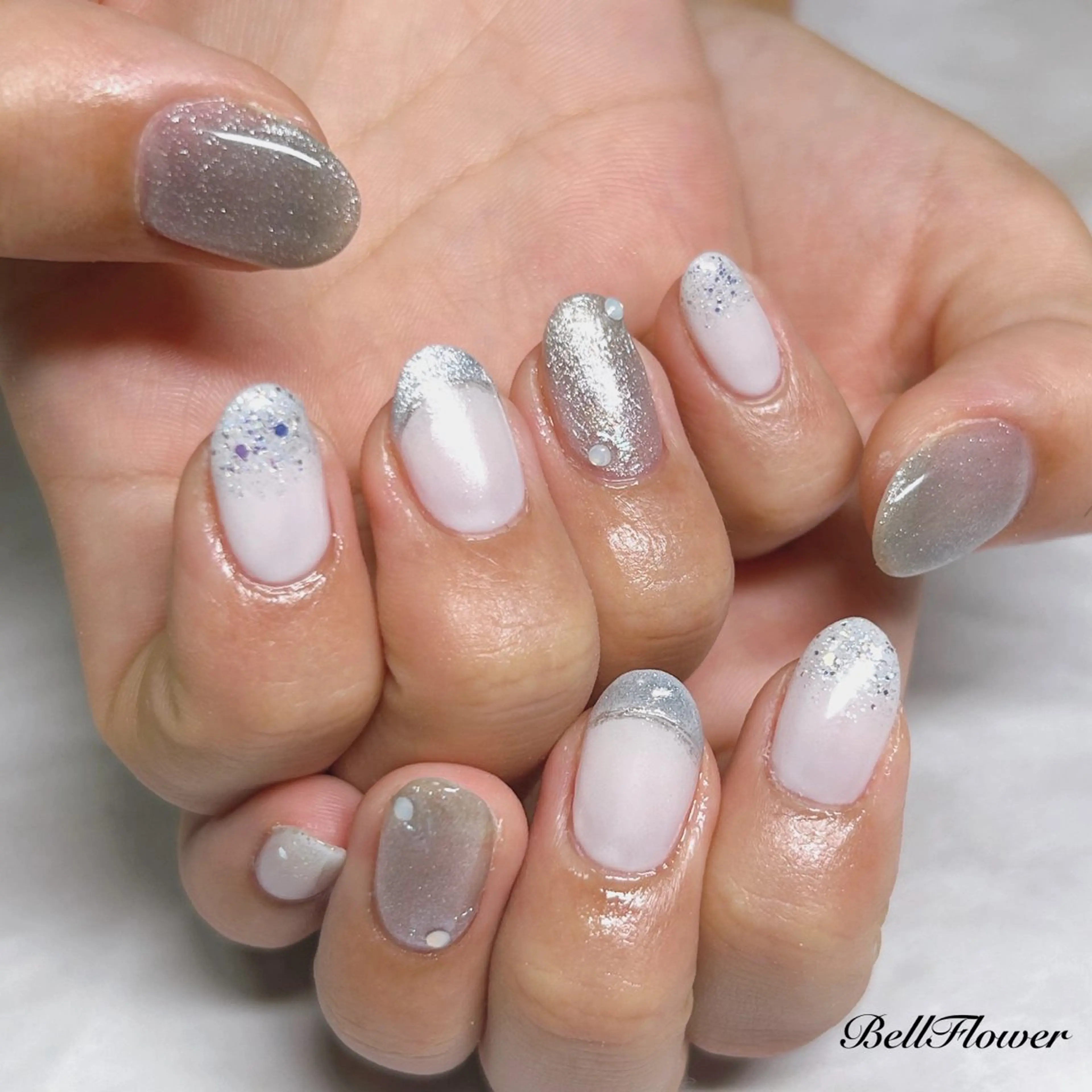 ネイル ハンドネイル Bell Flowerのネイルデザイン