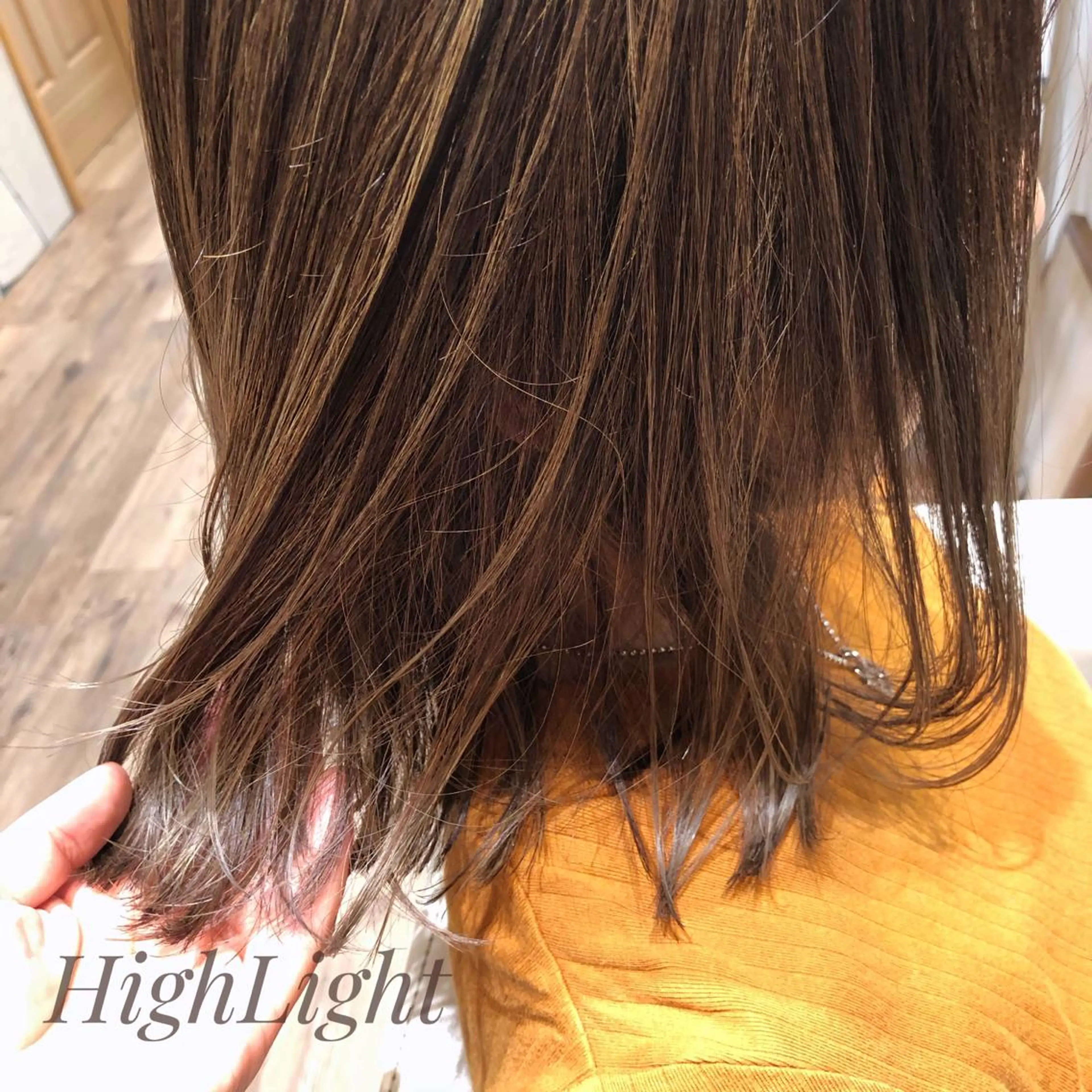セミロング カラー ハイライトカラー ハイライト BELLA/天王寺/ 似合わせ/木浦心のヘアスタイル