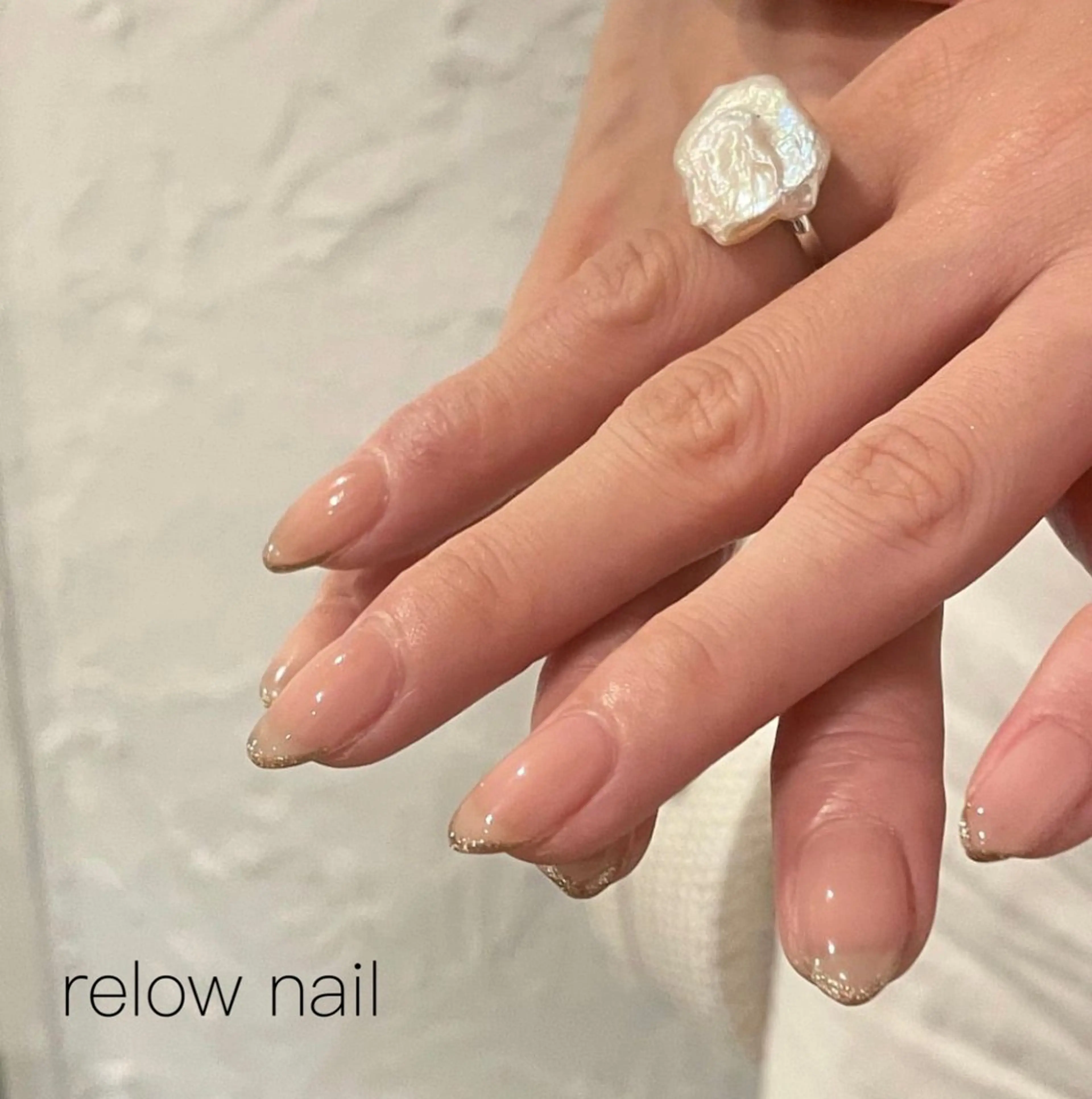 ネイル フレンチネイル ゴージャス キラキラネイル シンプルネイル 🌷 YURI🌷のネイルデザイン