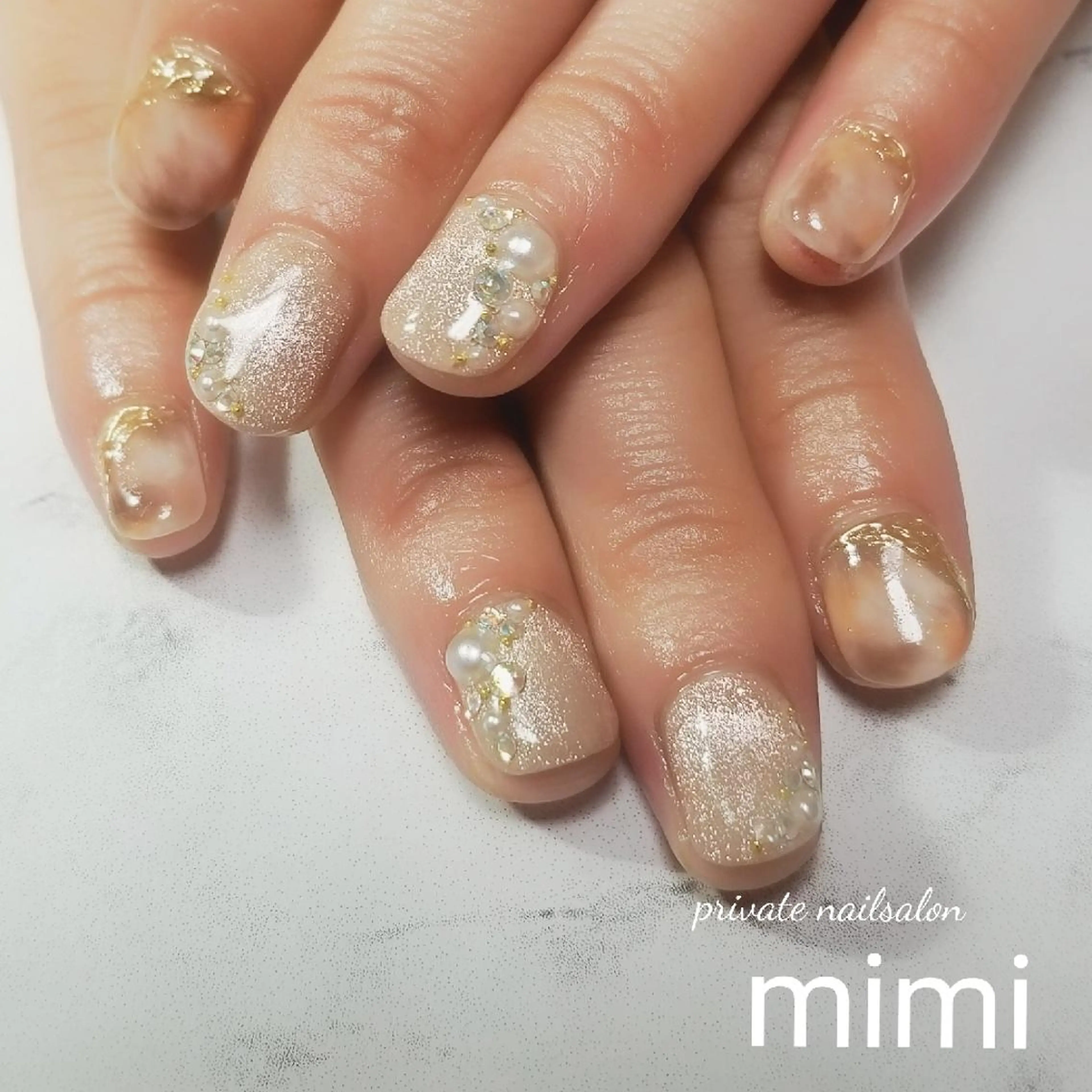 ネイル キラキラネイル マグネットネイル 博多ネイル ｍｉｍｉのネイルデザイン