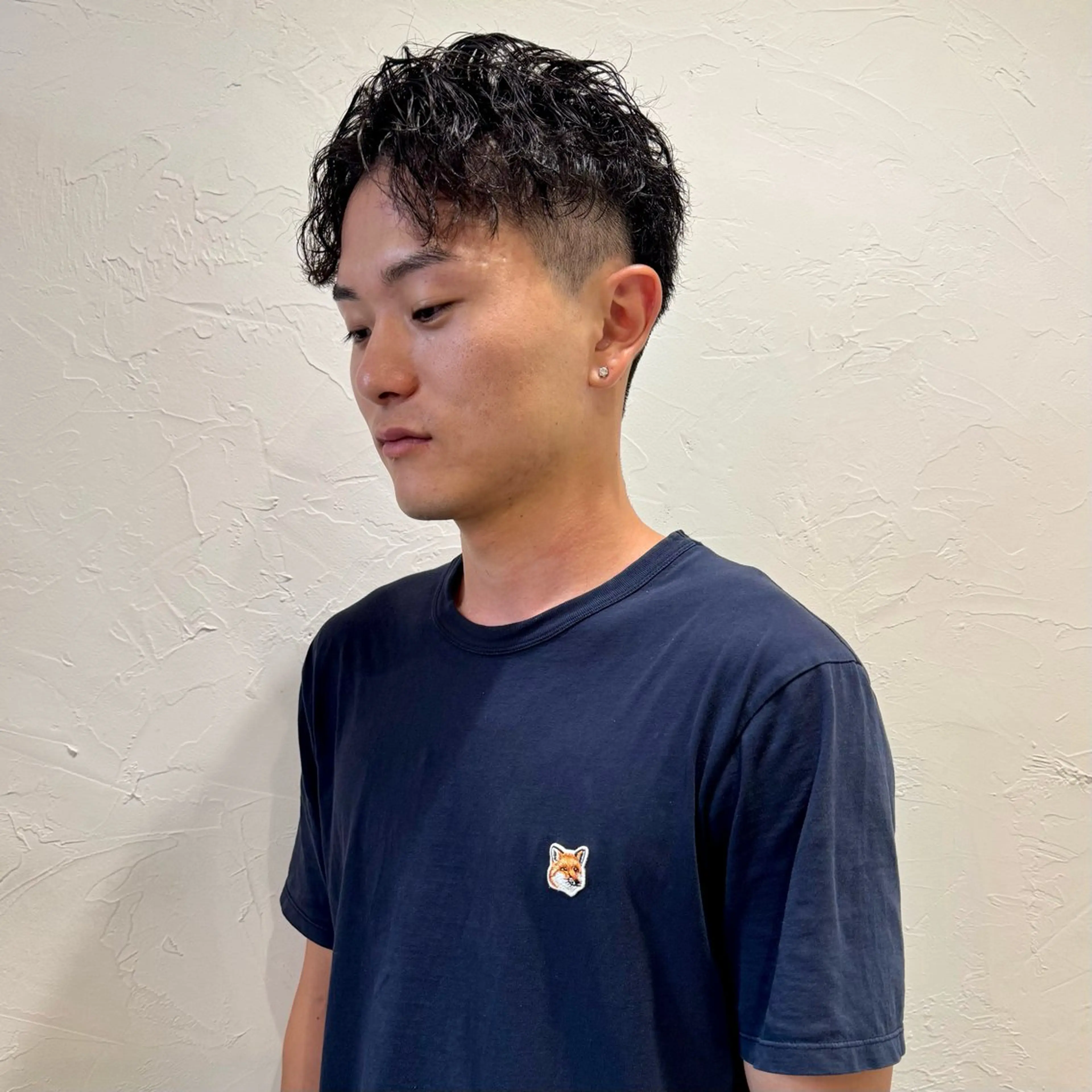 ショート パーマ メンズ アップバング メンズ就活ヘア メンズパーマ メンズショート スパイキーショート カット パーマ ヘアセット 【池袋/スパイキー ショート】ⓝⓘⓜⓤのヘアスタイル