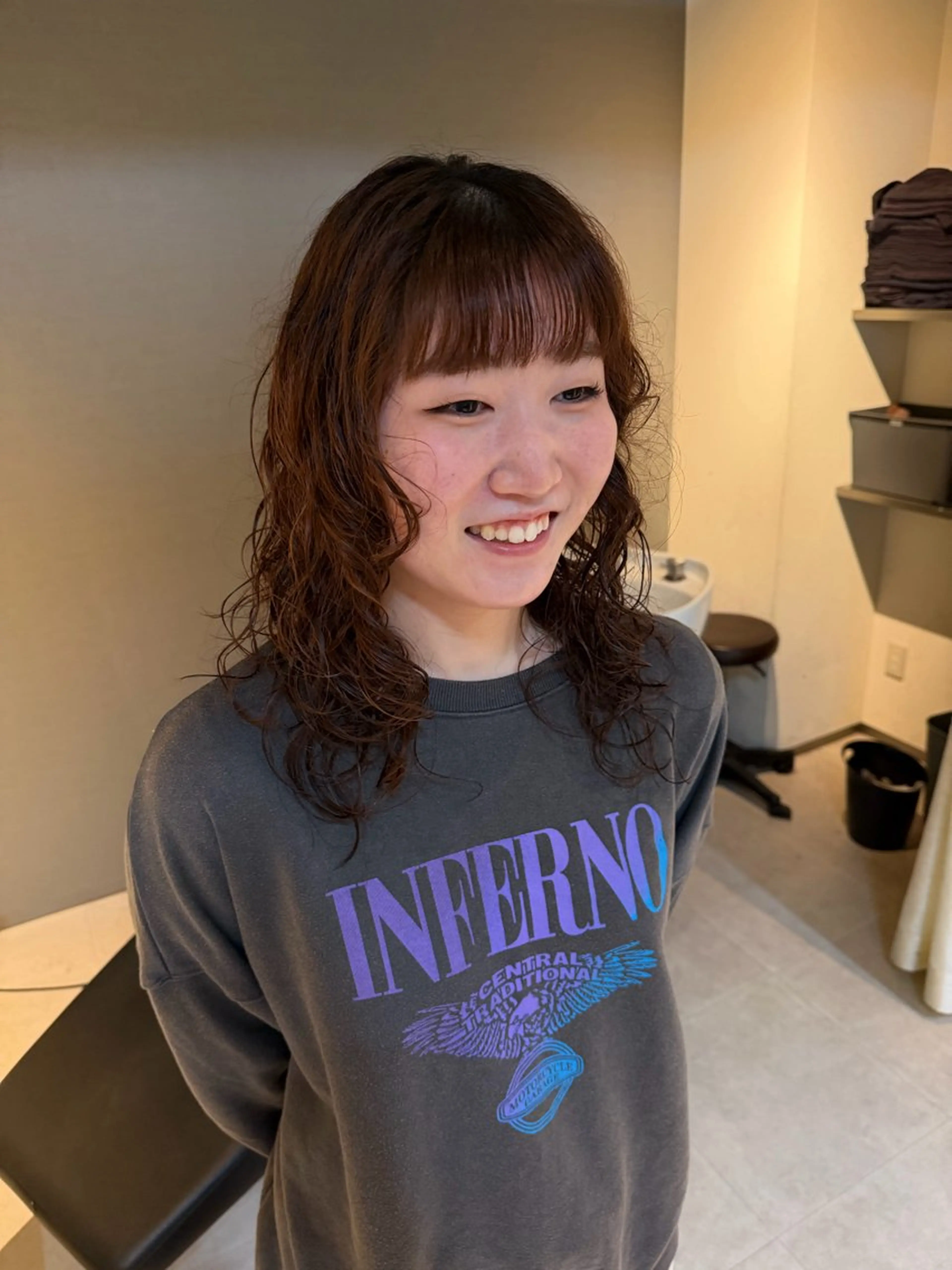 セミロング セミロングパーマ レイヤーカット ボブ/艶レイヤー honoka🌀のヘアスタイル