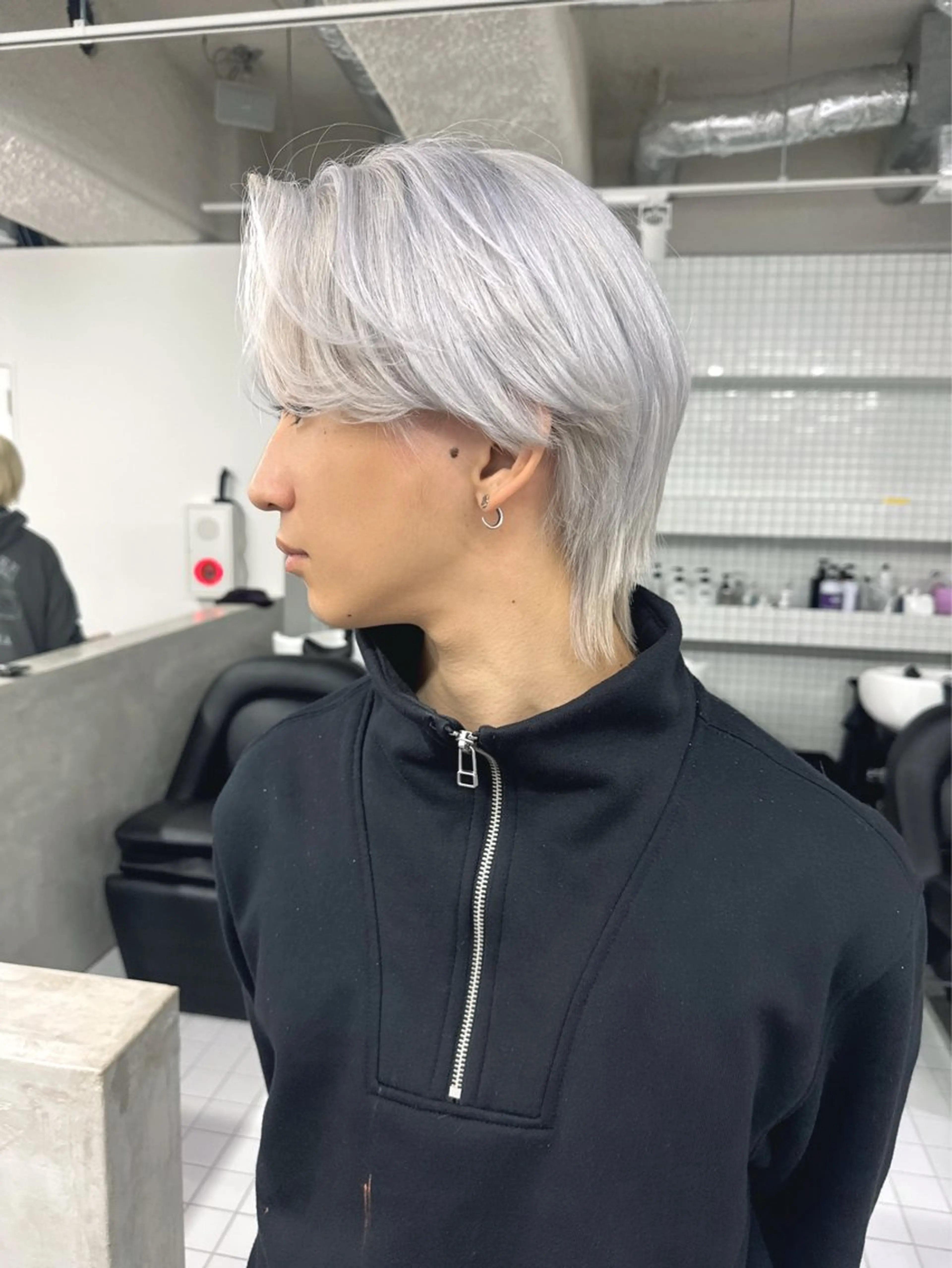 ショート カラー メンズ ヘアカラー ハイトーン/ピンク カラー/めい🎀のヘアスタイル