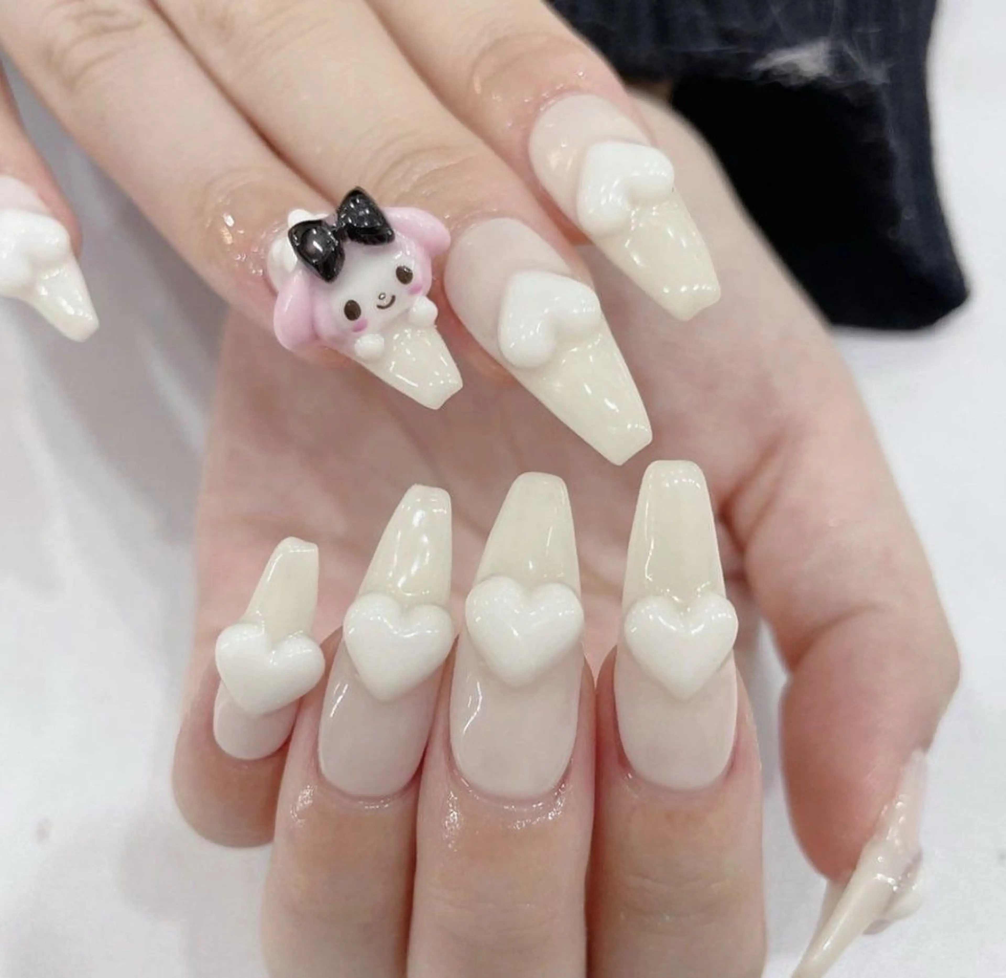 ネイル 長さ出し マグネットネイル ミラーネイル ピンク ネイルチップ Lee Nailsのネイルデザイン