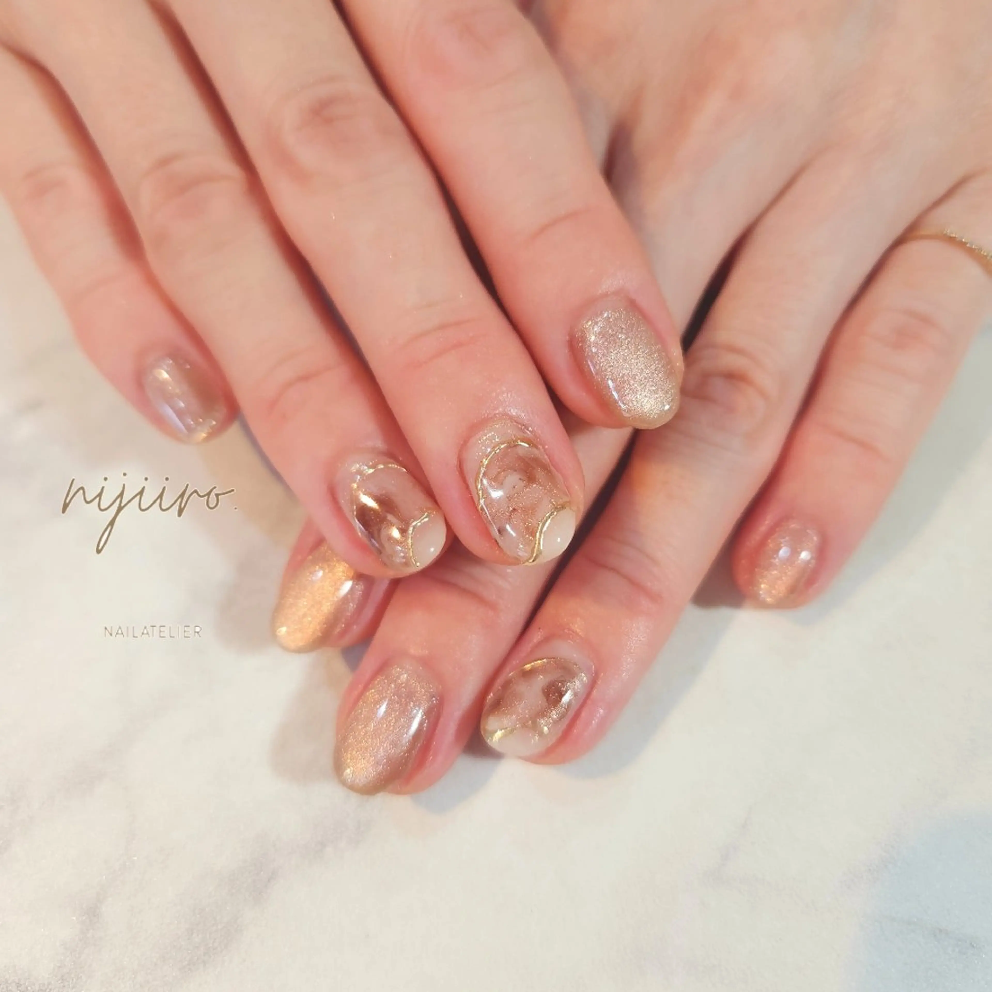 ネイル ハンドネイル nailatelier nijiiro.所属・nijiiro🌈 サトウのネイルデザイン