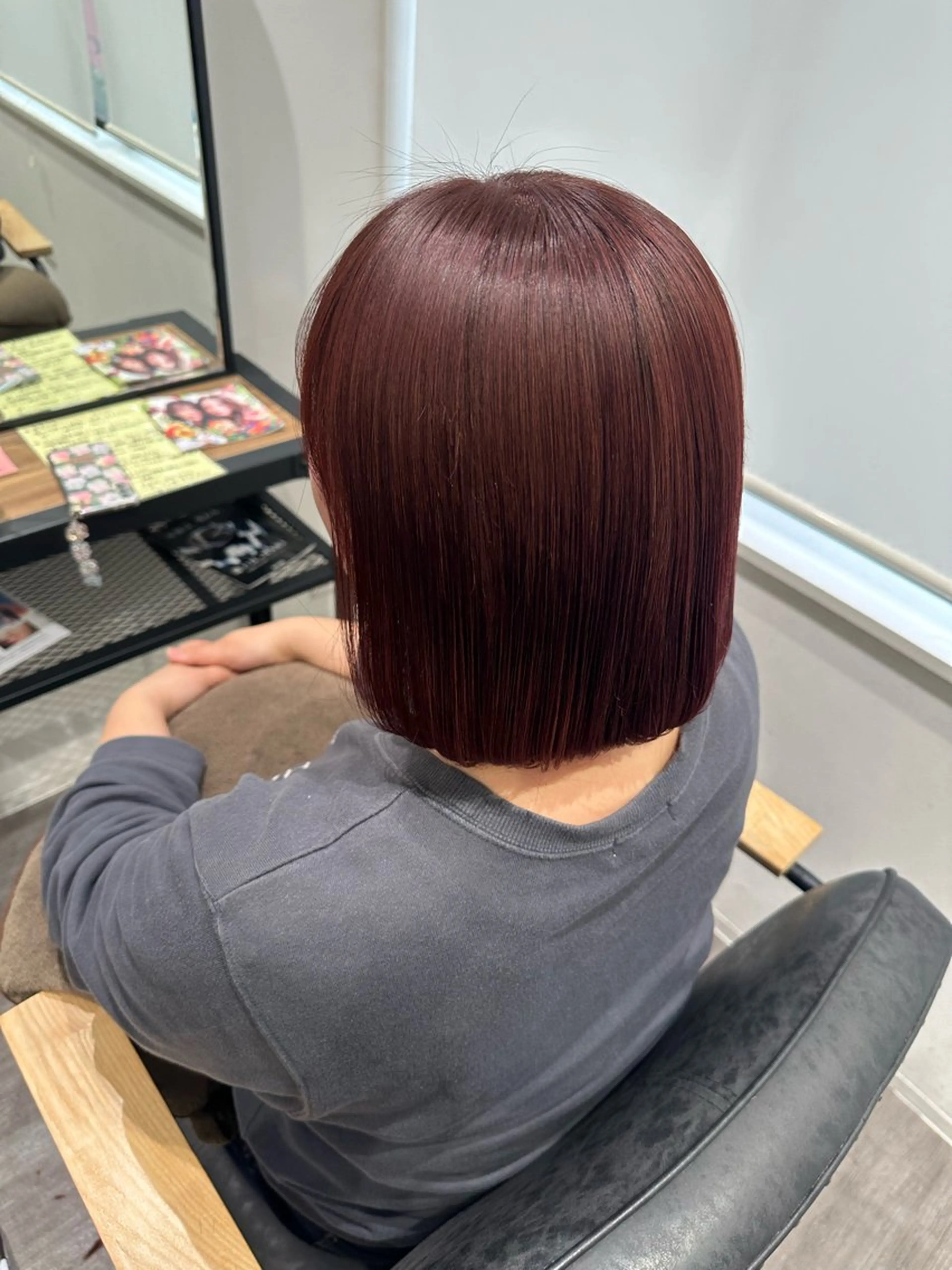 ミディアム カラー オレンジ ピンクカラー カット ヘアカラー トリートメント 艶髪レイヤー上田 紗也🇰🇷💗のヘアスタイル