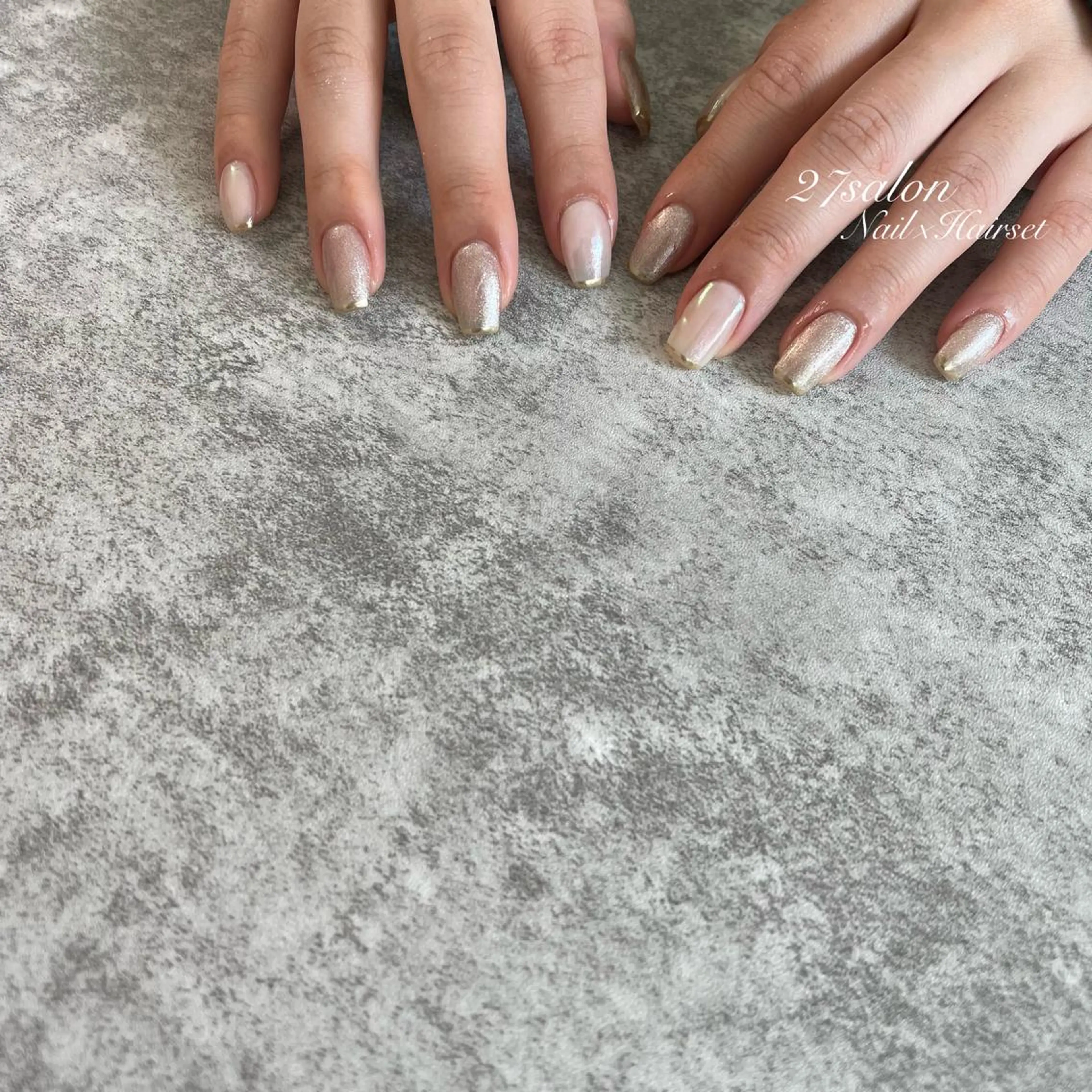 ネイル フレンチネイル ニュアンスネイル 27salon yuinaのネイルデザイン