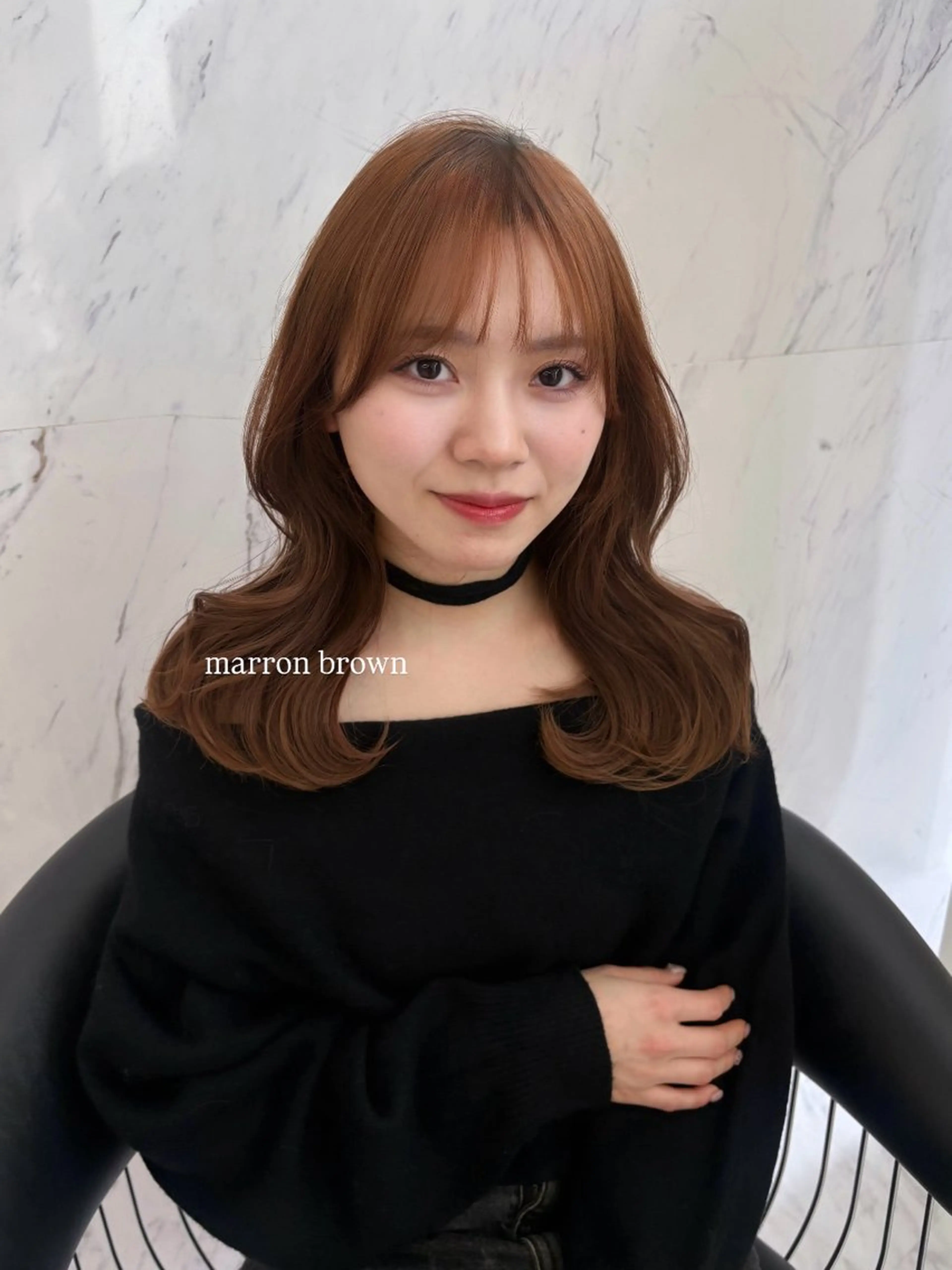 セミロング レイヤーカット カット ヘアカラー Parve Mix/ 平 奈果🎀のヘアスタイル