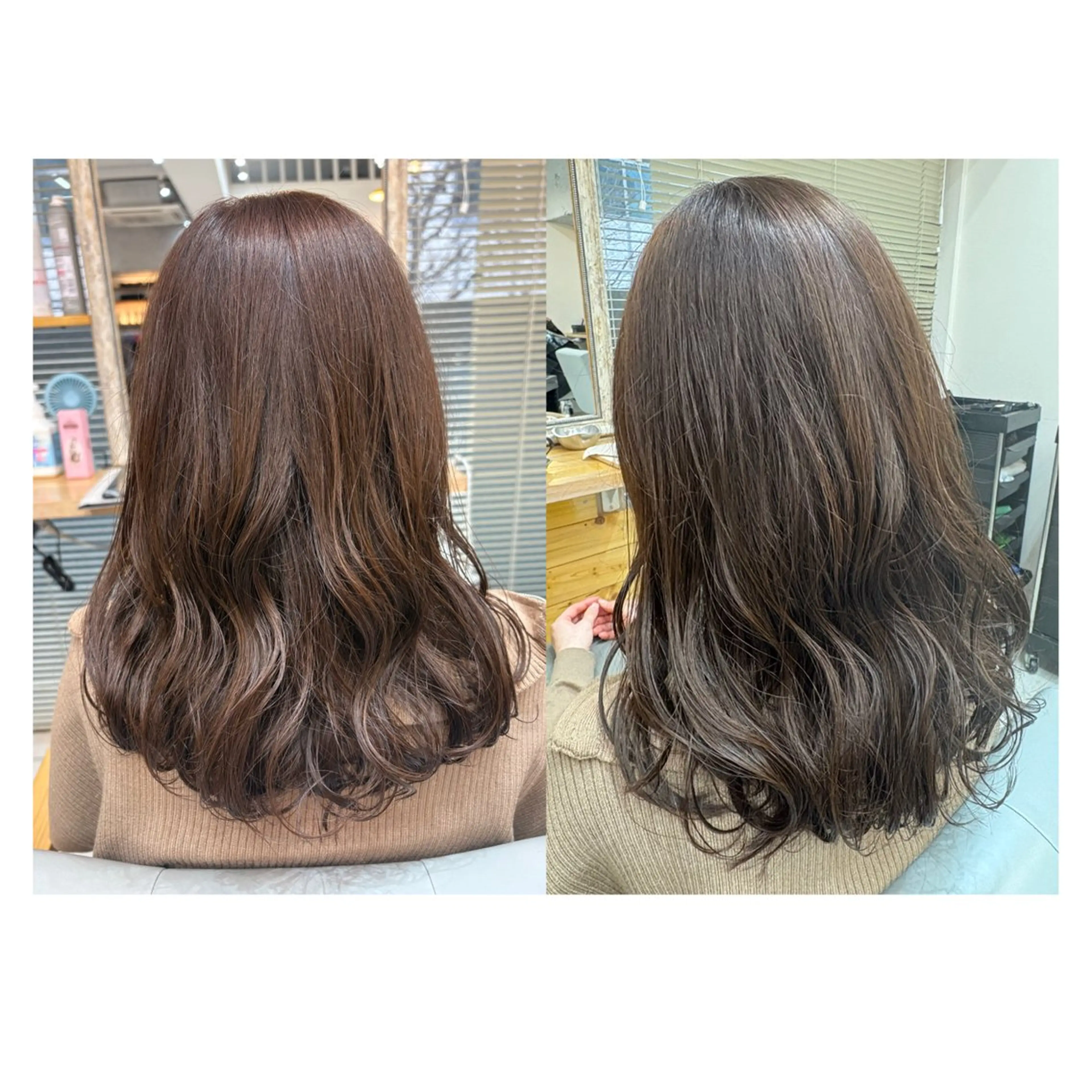 セミロング レイヤーカット・ 縮毛矯正 星野のヘアスタイル