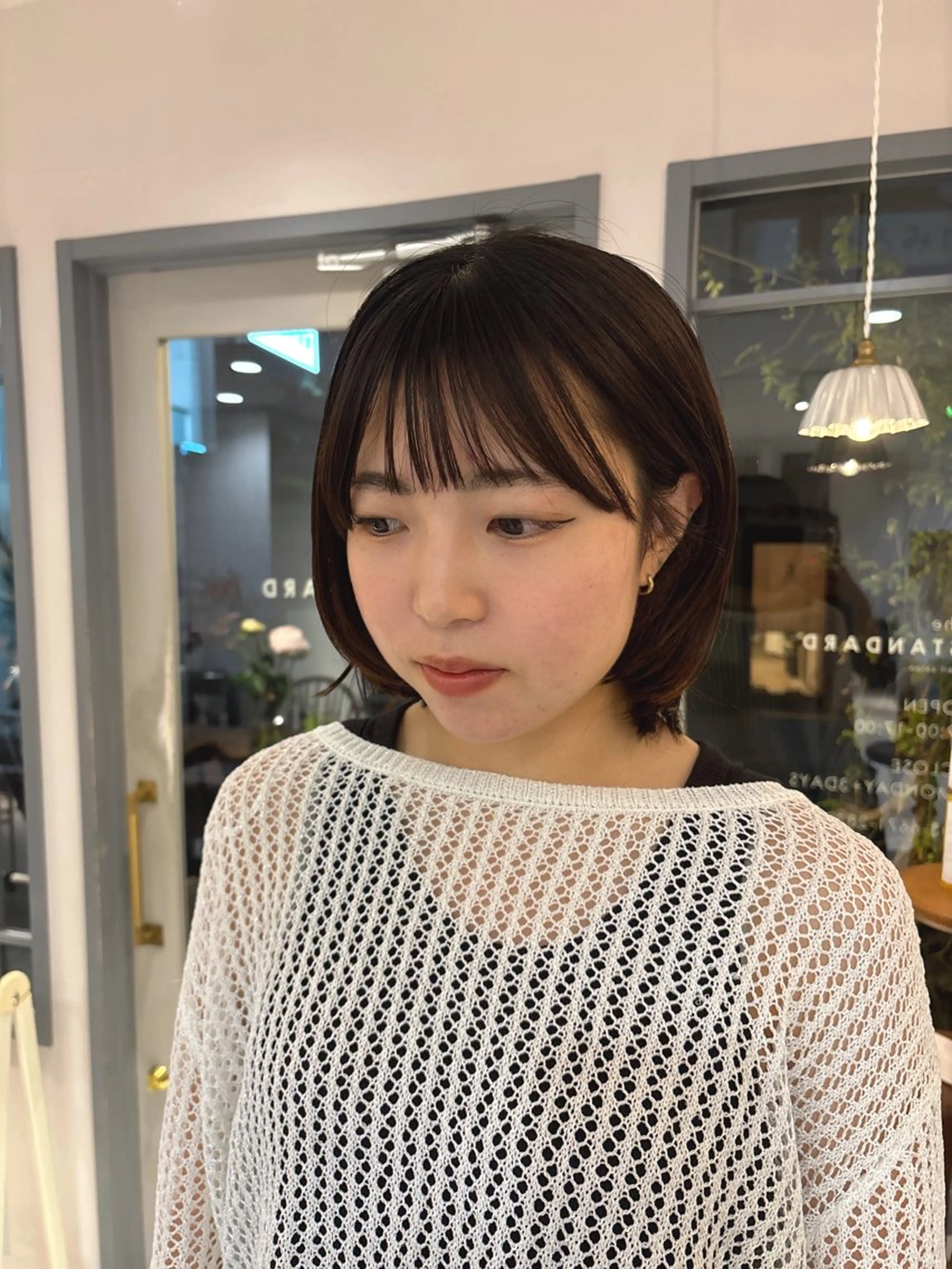 ミディアム 🎀調布仙川透明感オ リーブカラー干莉🎀のヘアスタイル