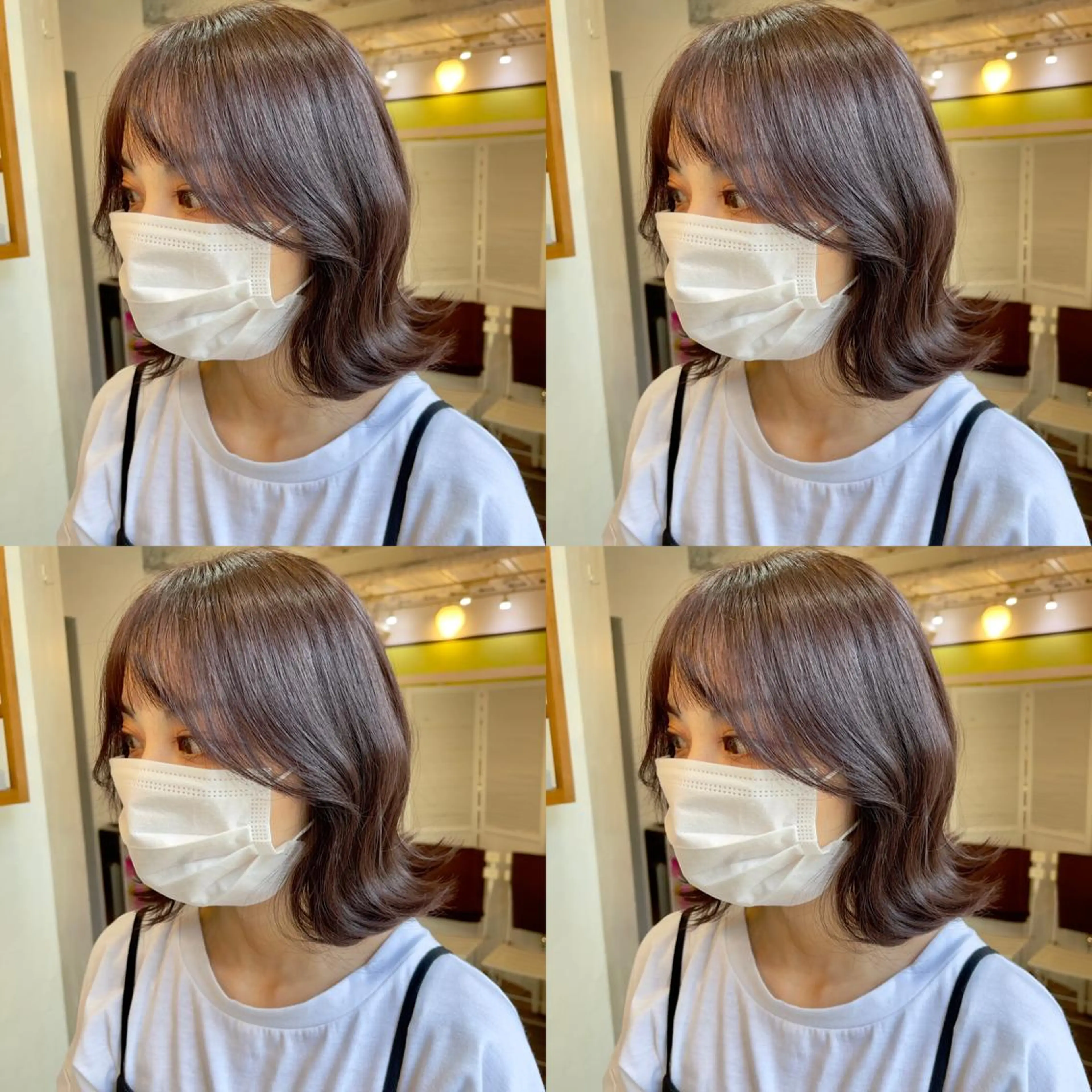 ショート カラー ベージュカラー ハイトーンカラー ラベンダーカラー ラベンダーベージュ ボブ カット ヘアカラー トリートメント ヘッドスパ 大人可愛い透明感🌟 小顔・韓国髪🌟野中のヘアスタイル