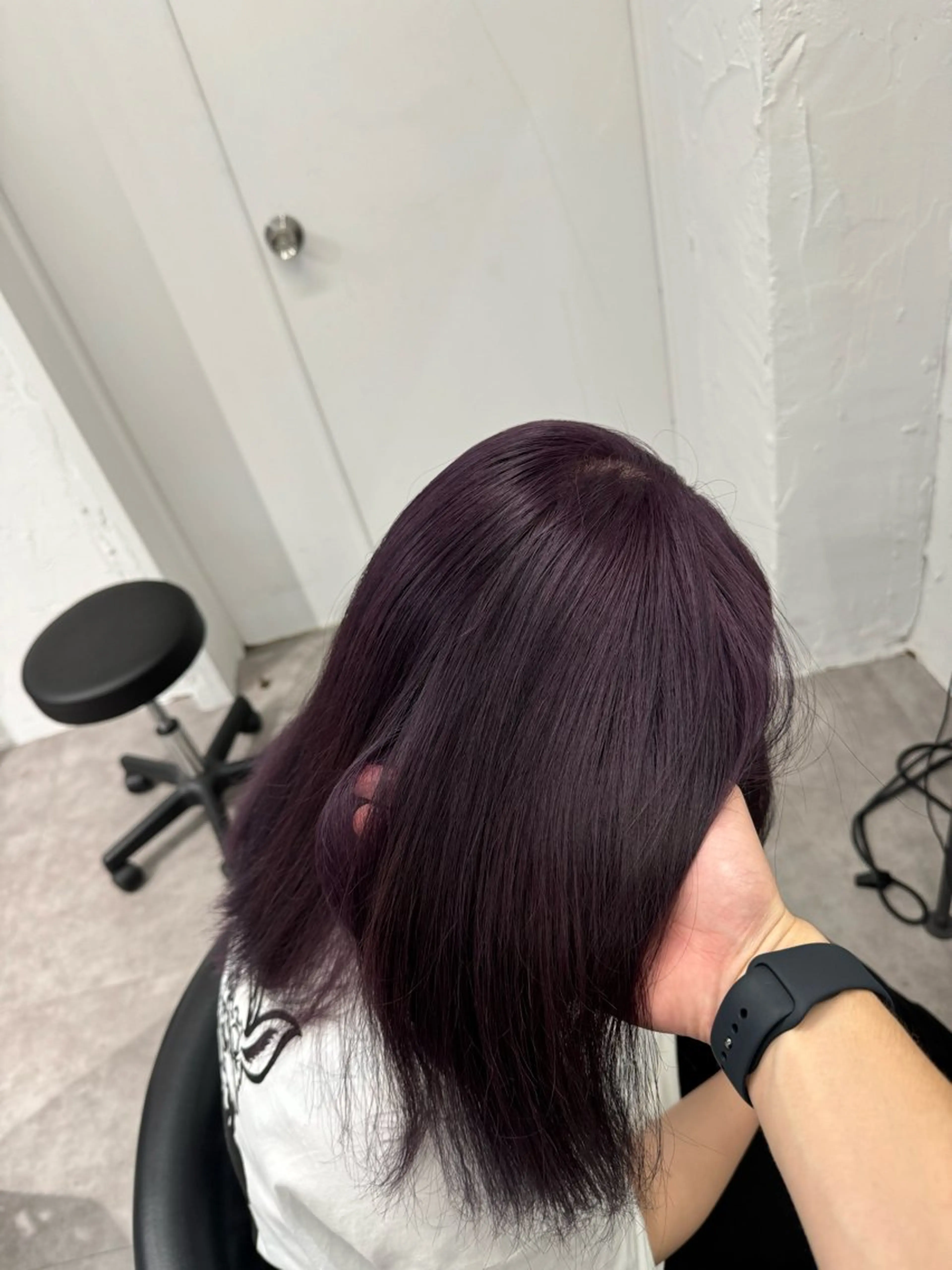 ミディアム パープルカラー ヘアカラー 【艶カラー⠀】坂東 要のヘアスタイル