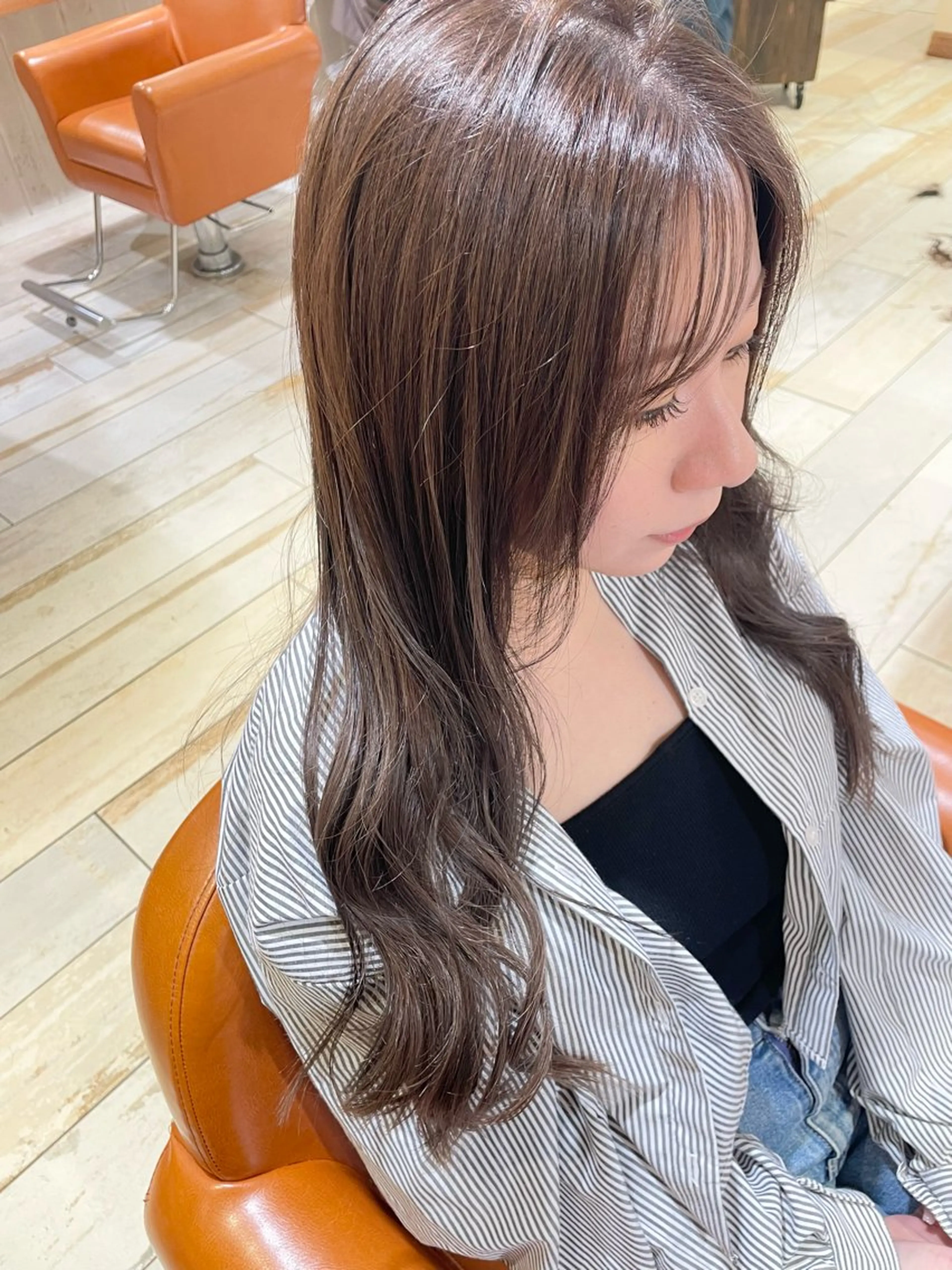 ロング カラー アディクシーカラー ベージュカラー ブリーチ 透明感カラー ラベンダーカラー 清水　ちひろ ✄トップスタイリストのヘアスタイル