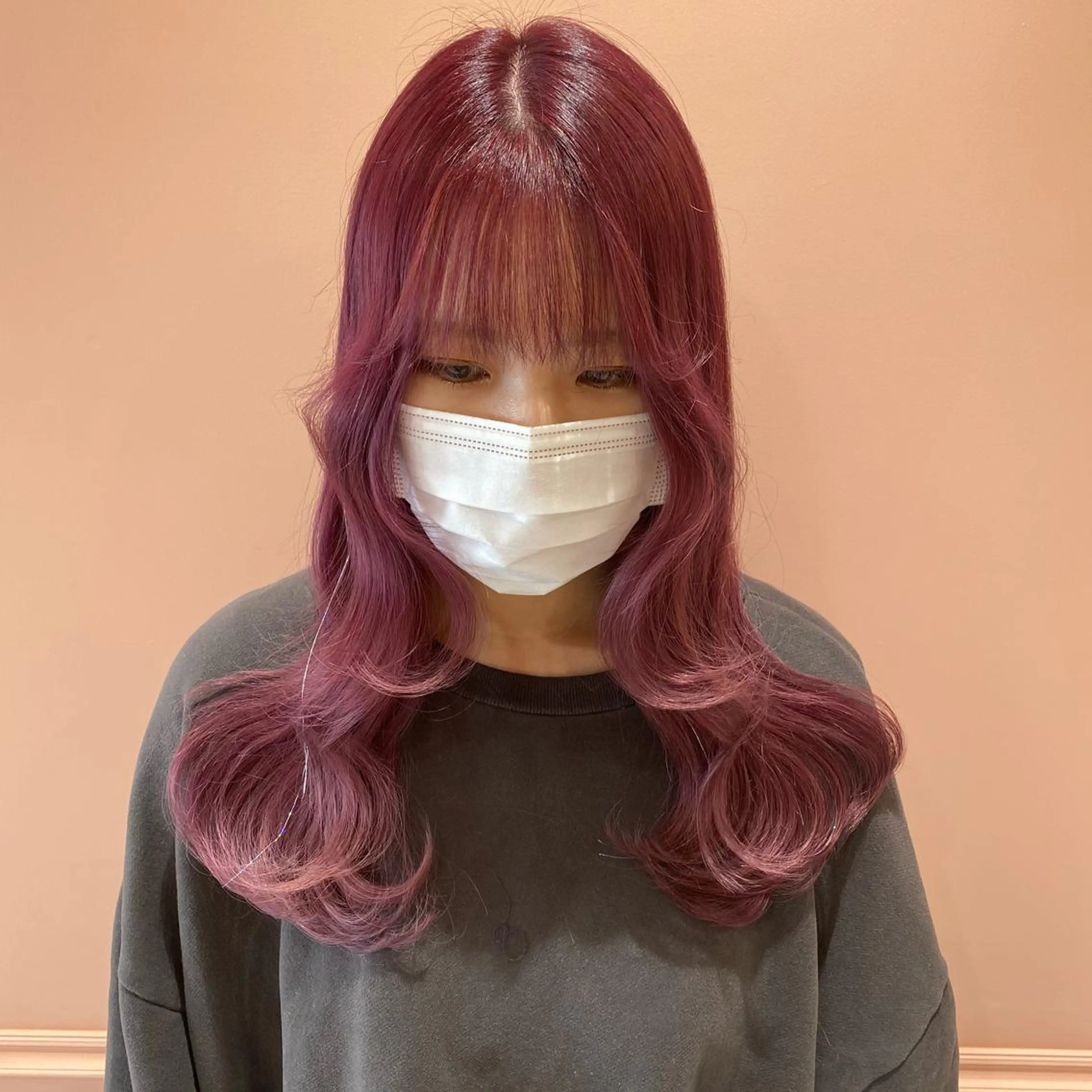 ロング カラー カシス ORIKA 美容室のヘアスタイル