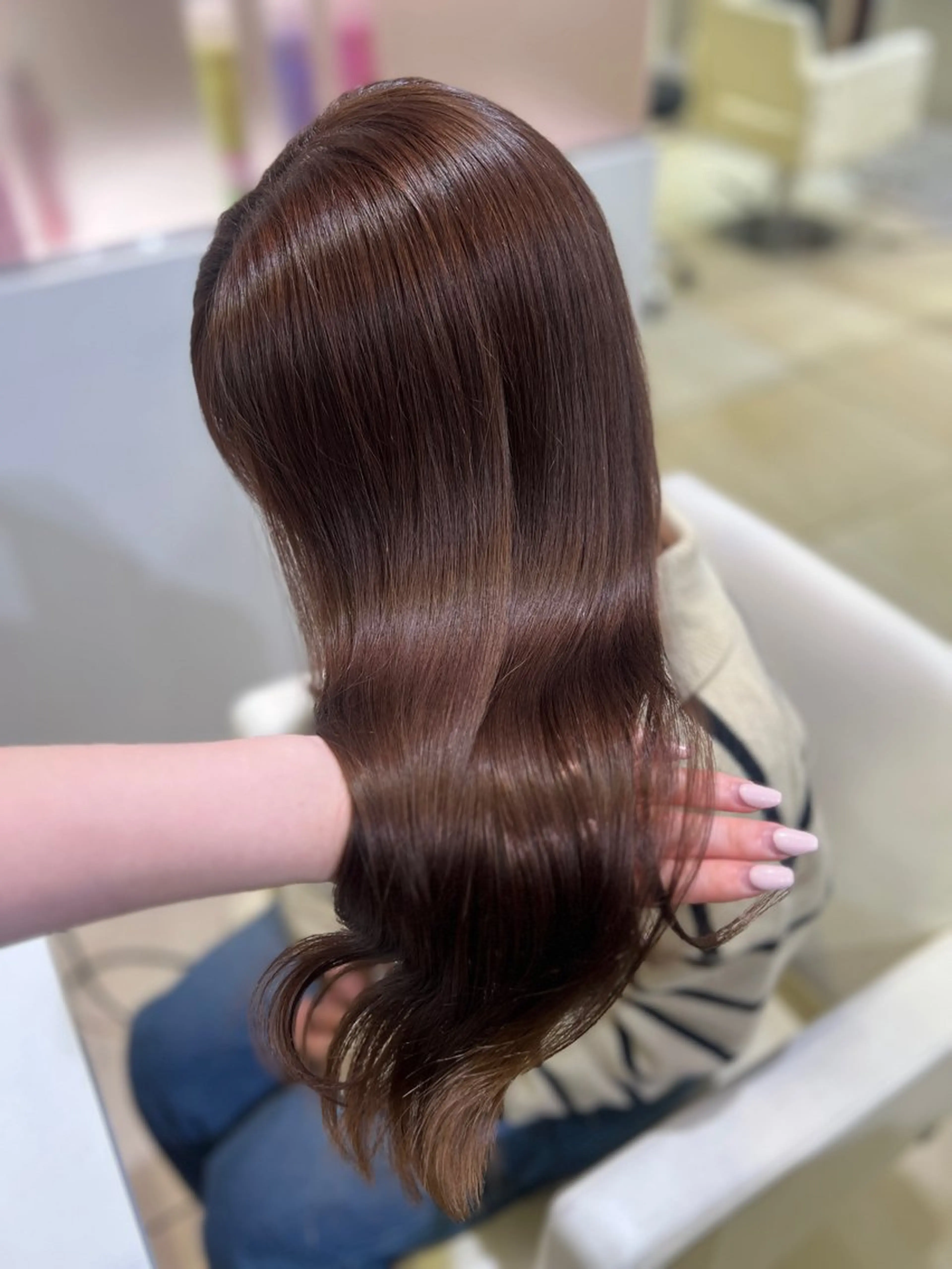 ロング カラー 学生 韓国風ヘア レイヤーカット 似合わせカット 海外風レイヤー🎀 新宿MOMOKA🍑のヘアスタイル