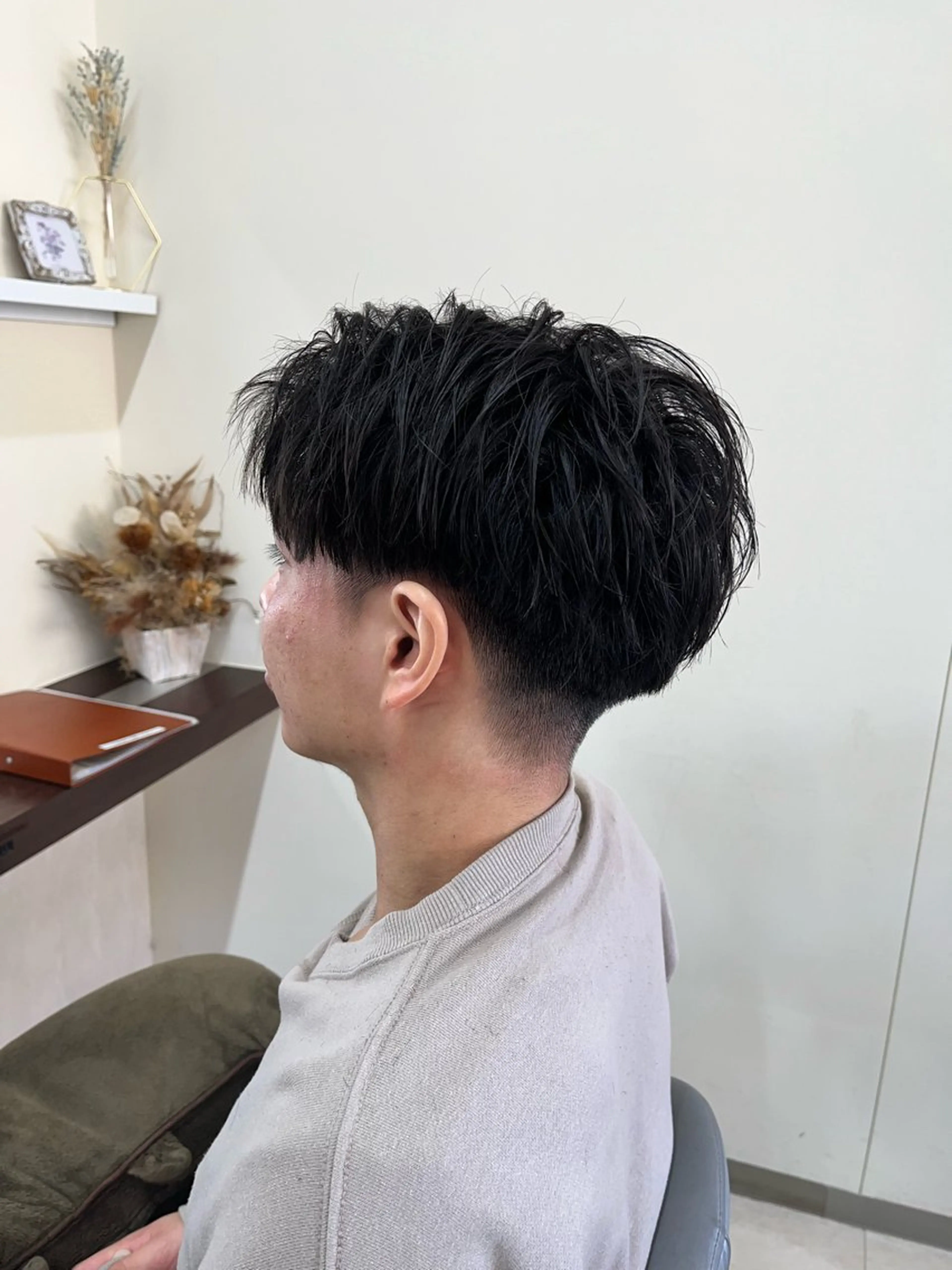 ショート メンズ センターパート 刈り上げ AROH  men's cut&men's perm 船橋店所属・🧊メンズ特化🧊 高木航希のヘアスタイル