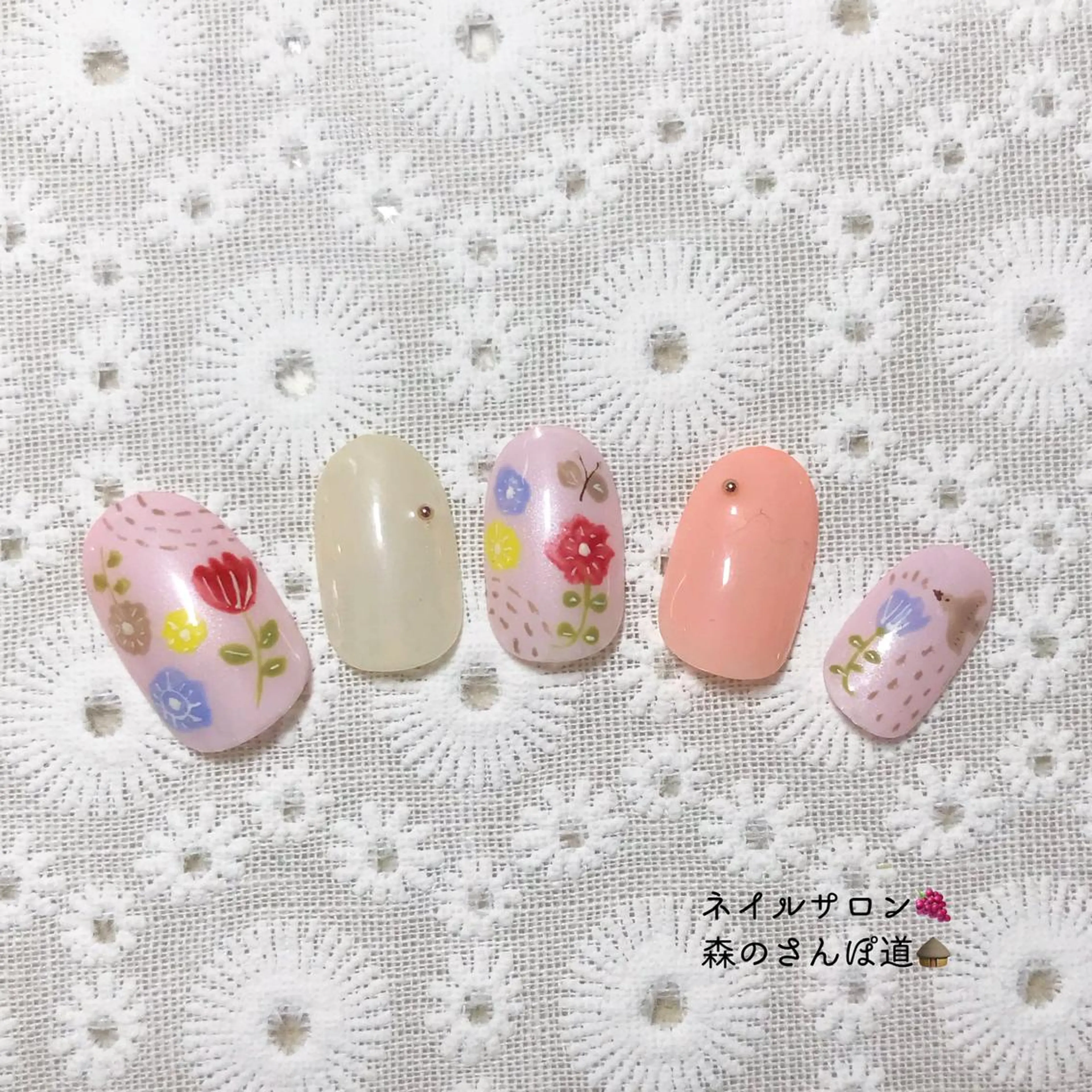 ネイル ハンドネイル 森のさんぽ道所属・ショートネイル 森のさんぽ道のネイルデザイン